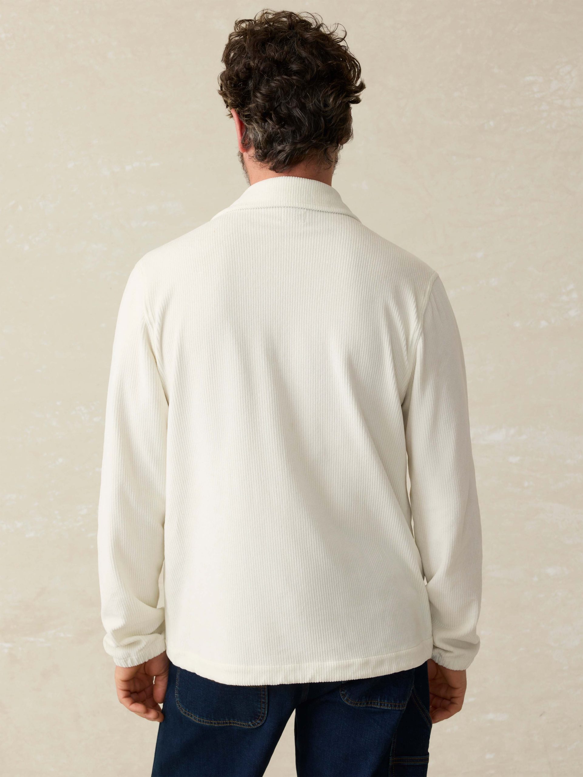 Corduroy Coaches Jacket - Stone - Image 2