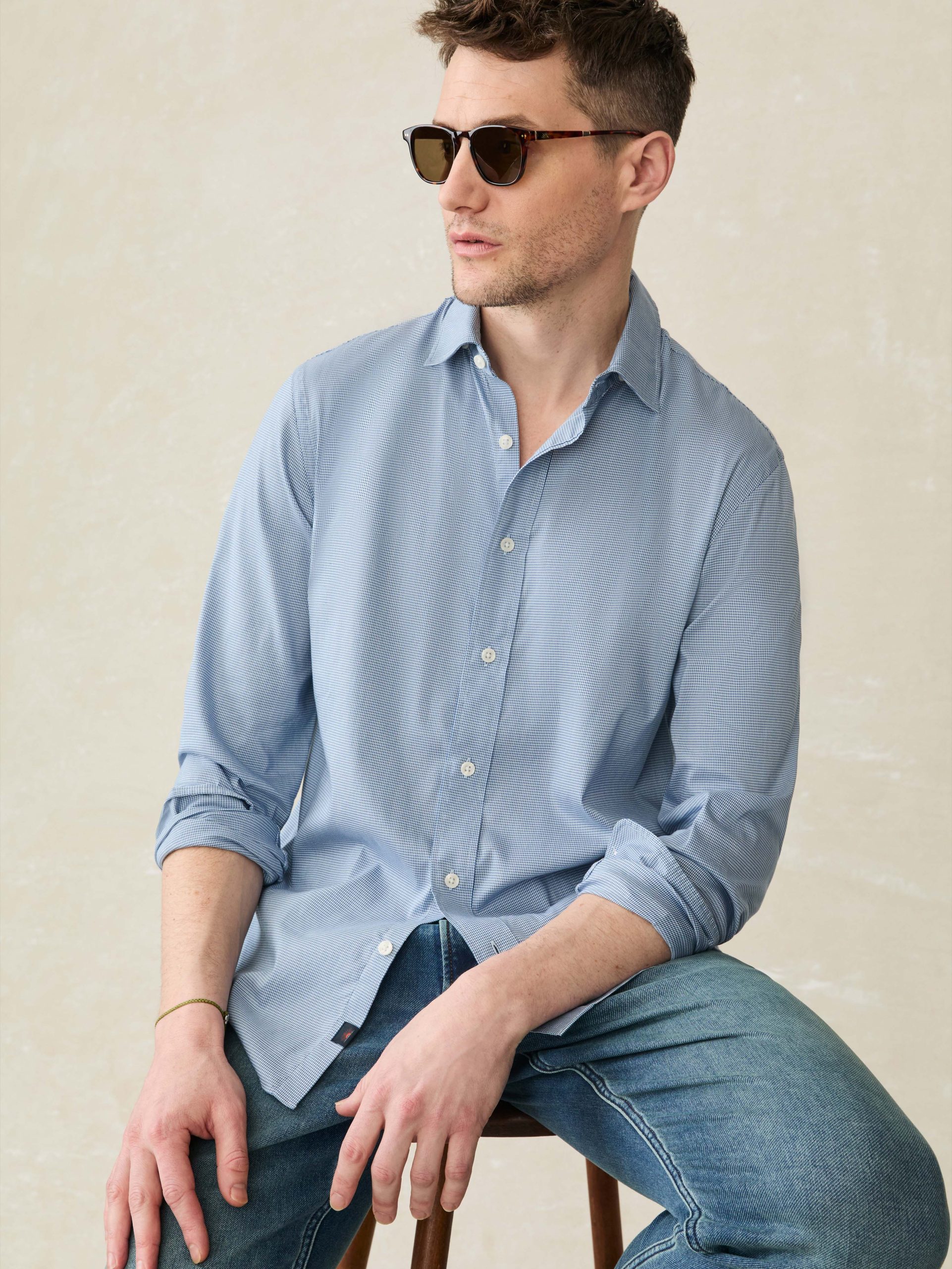 The Movement? Shirt - Azure Pincheck - Image 4