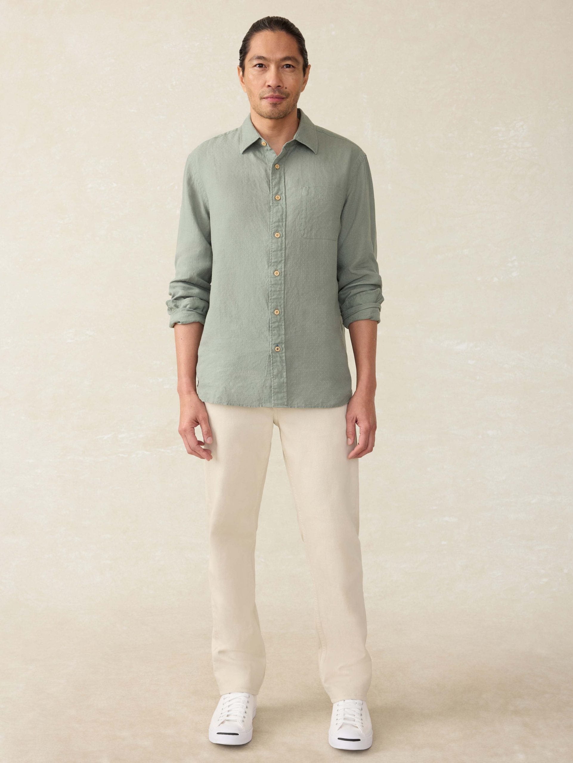 Laguna Linen Shirt - Fairfield Dobby - Image 5