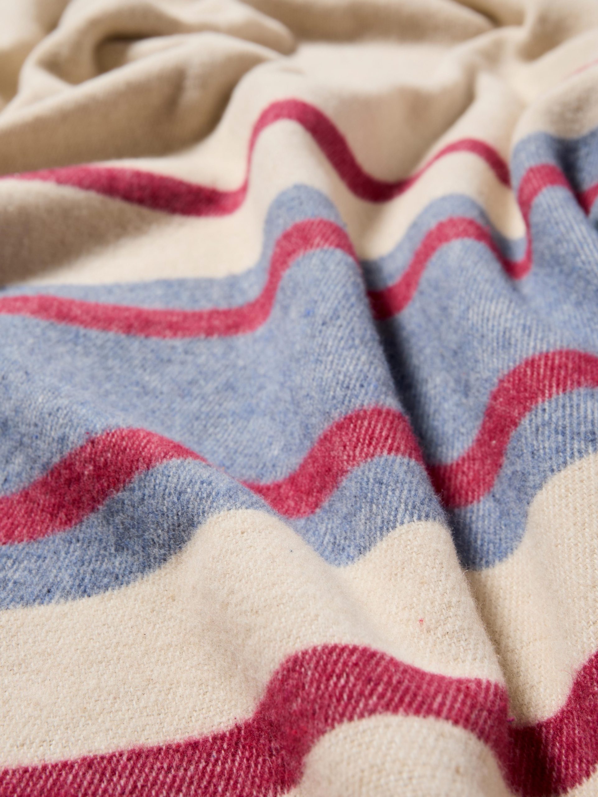 Brushed Recycled Cotton Blanket - Thompson Stripe - Image 2