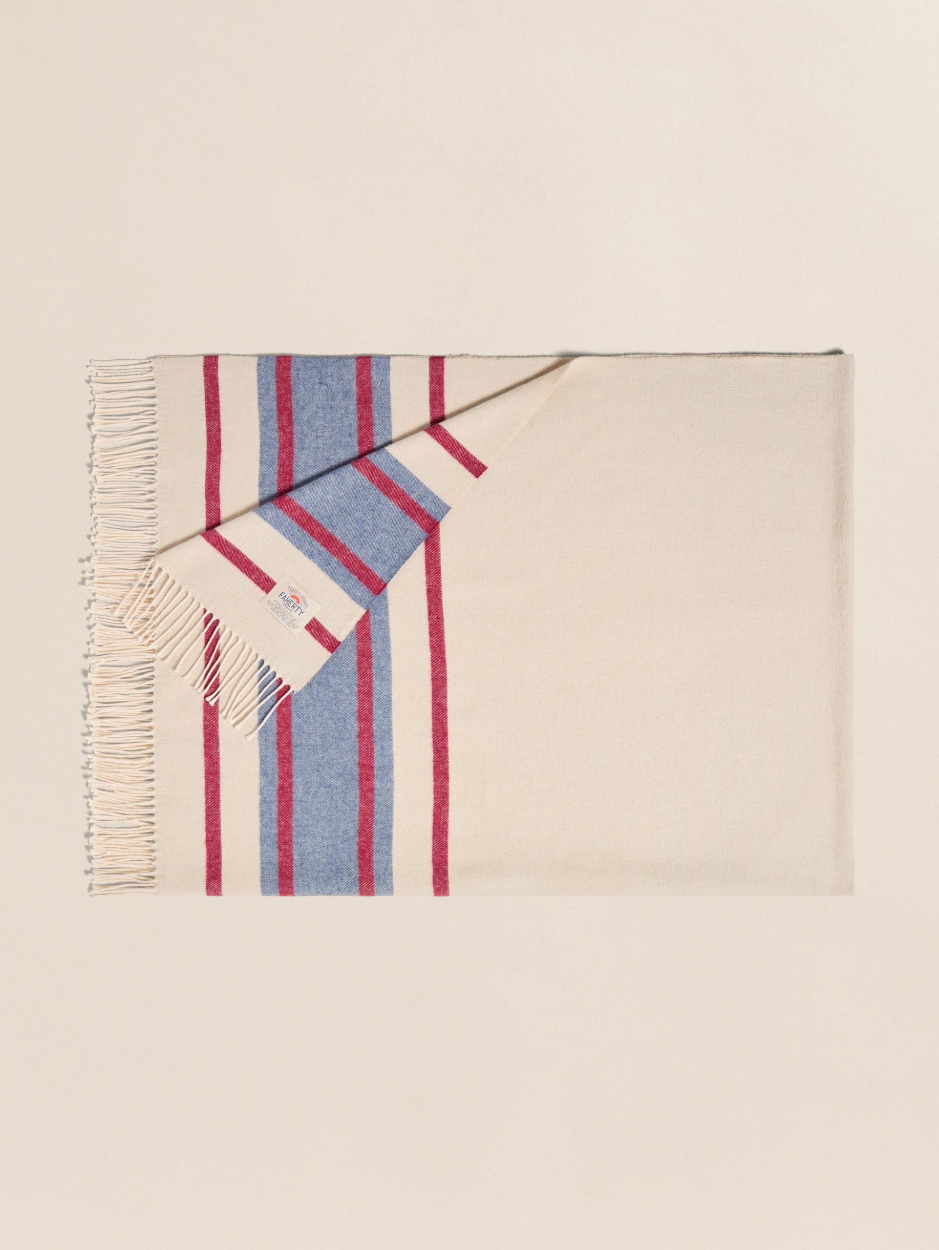 Brushed Recycled Cotton Blanket - Thompson Stripe - Image 3