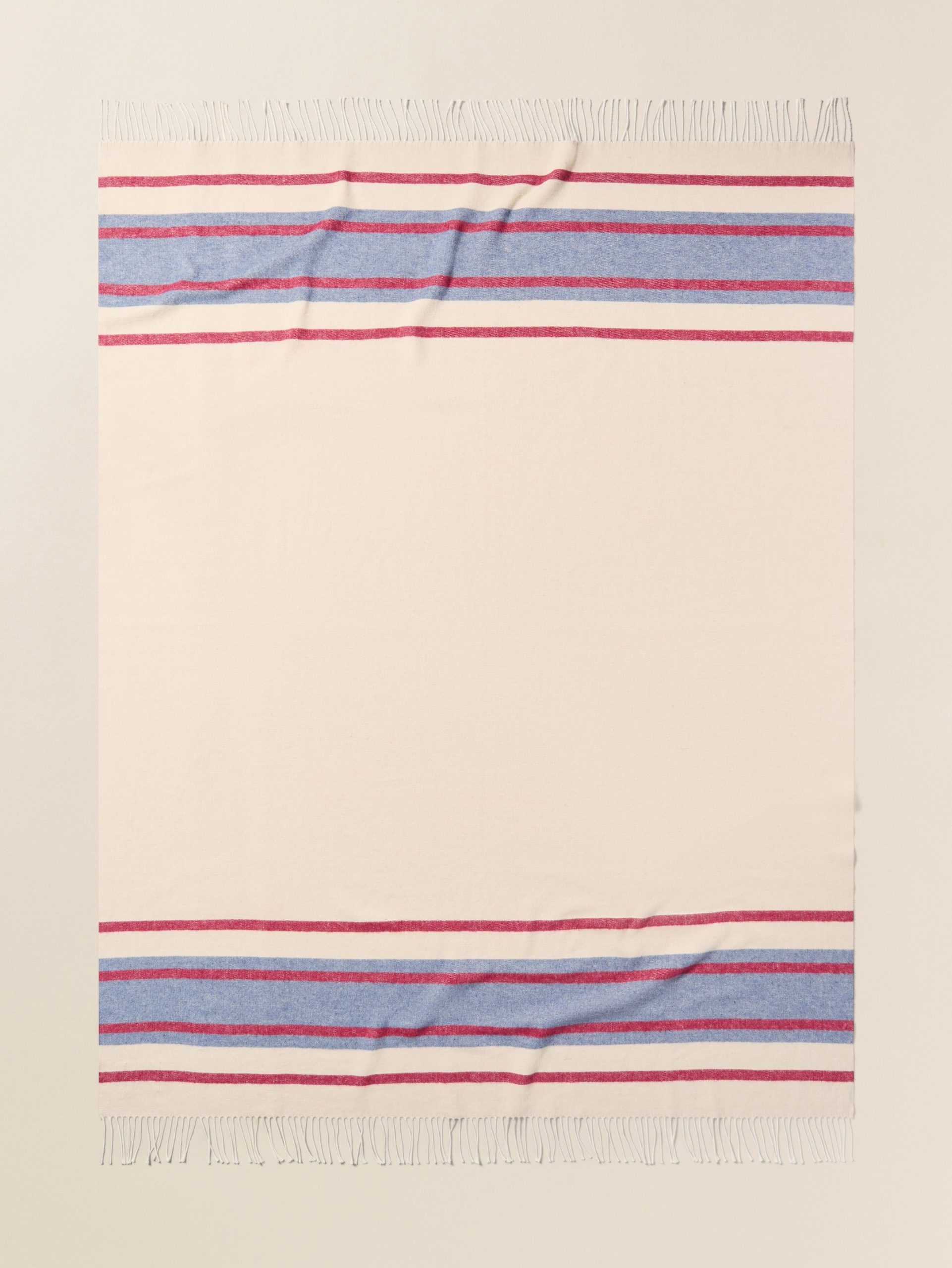 Brushed Recycled Cotton Blanket - Thompson Stripe - Image 4