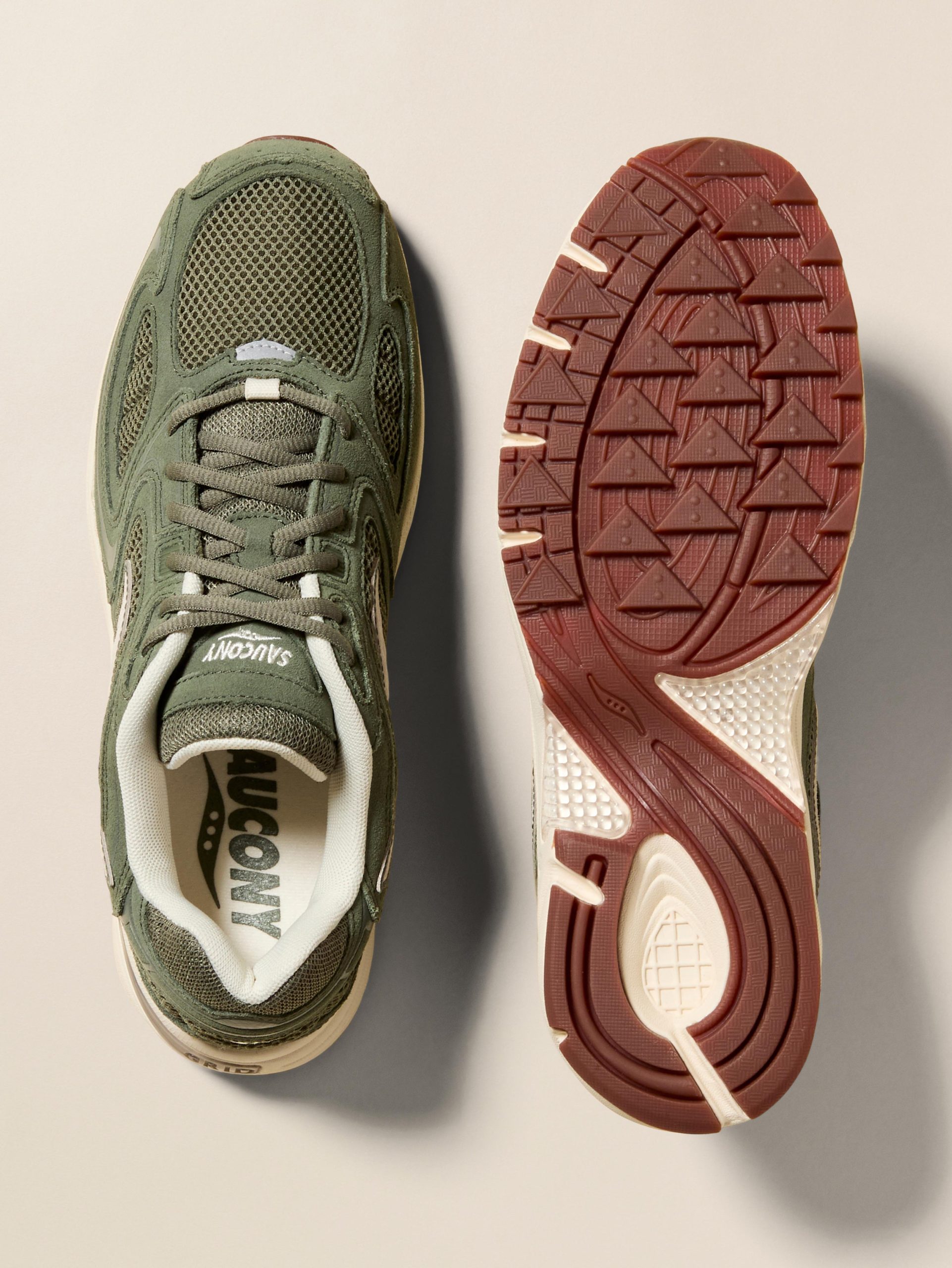 Saucony Grid Jazz 9 - Olive Off White - Image 4