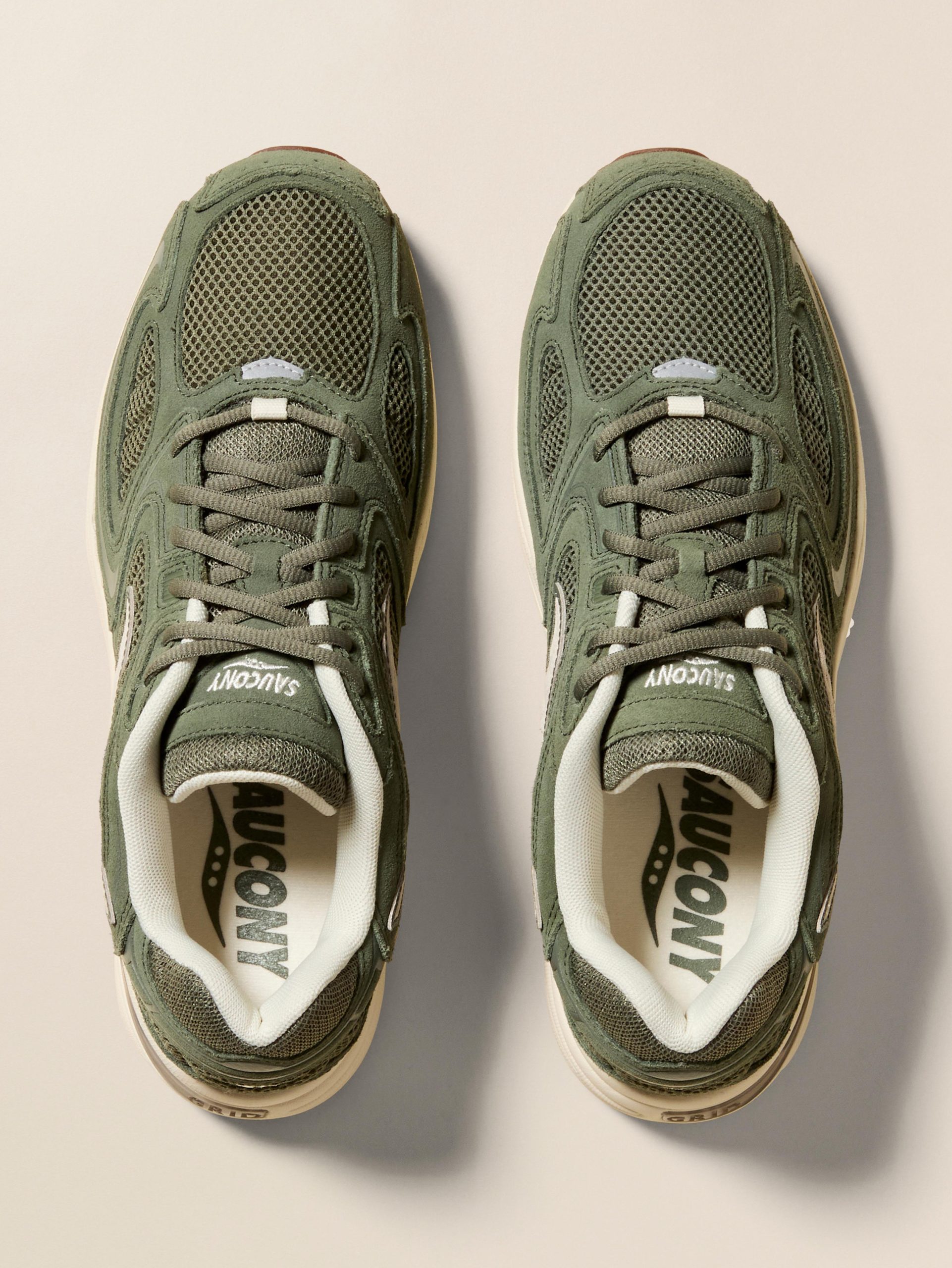 Saucony Grid Jazz 9 - Olive Off White - Image 3