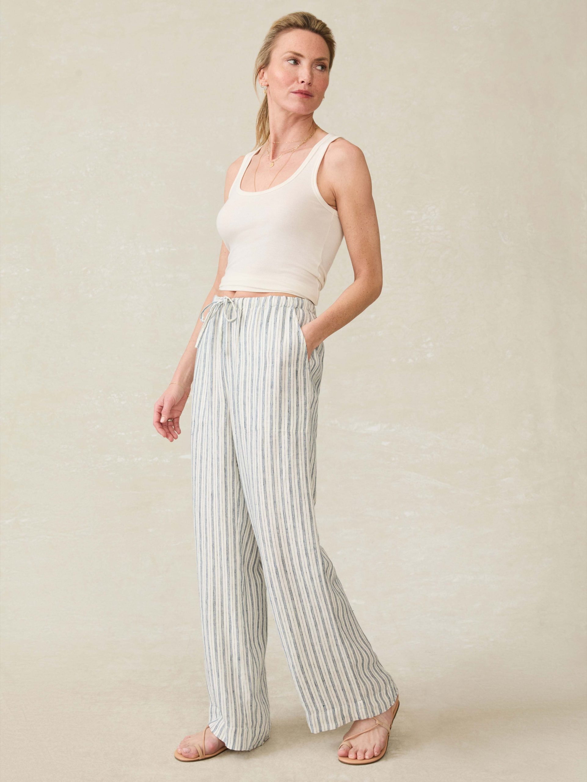 Laidback Linen Pant - Oceanside Stripe - Image 5