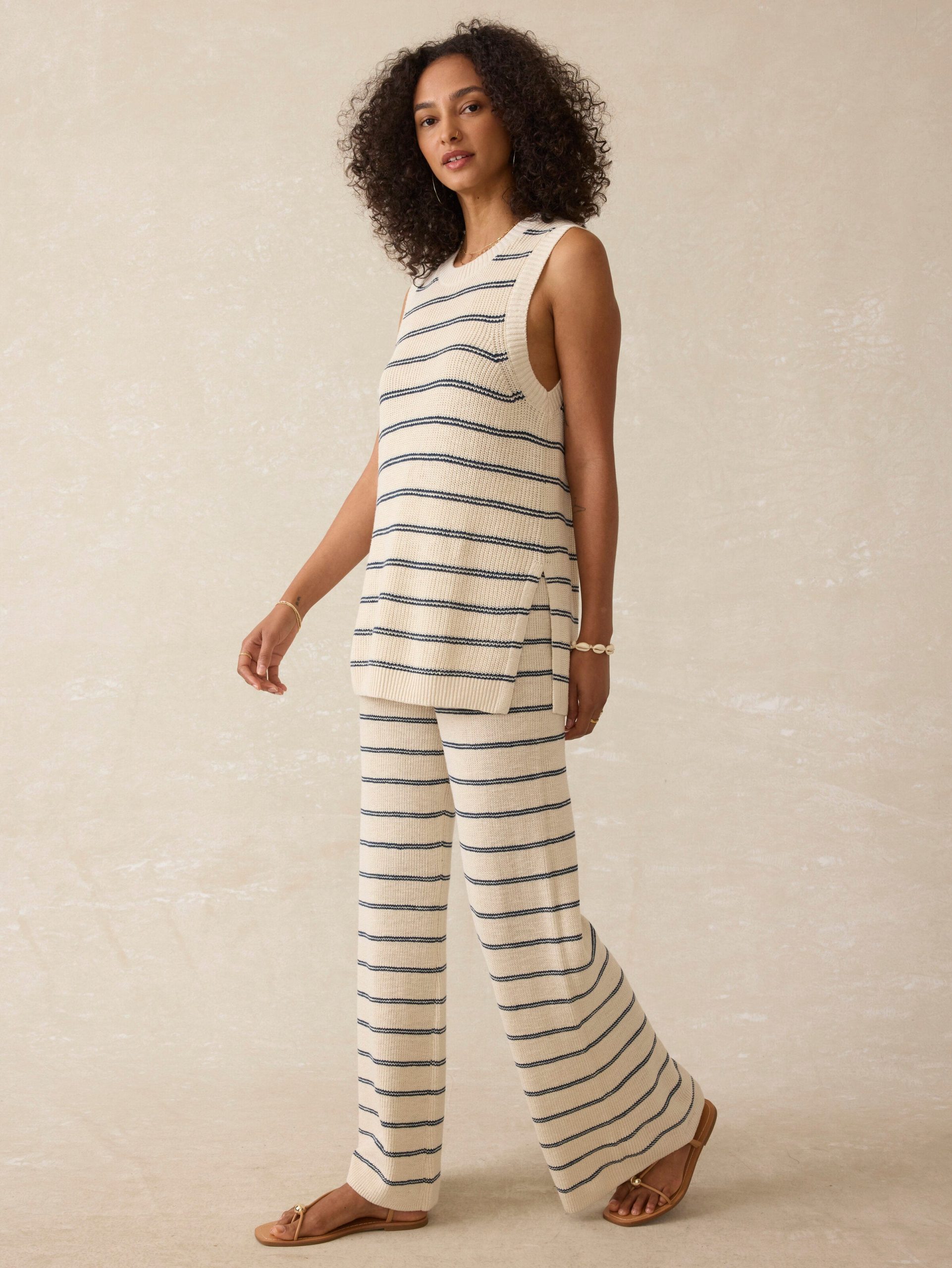 Miramar Linen Sweater Pant - Lido Lines - Image 3