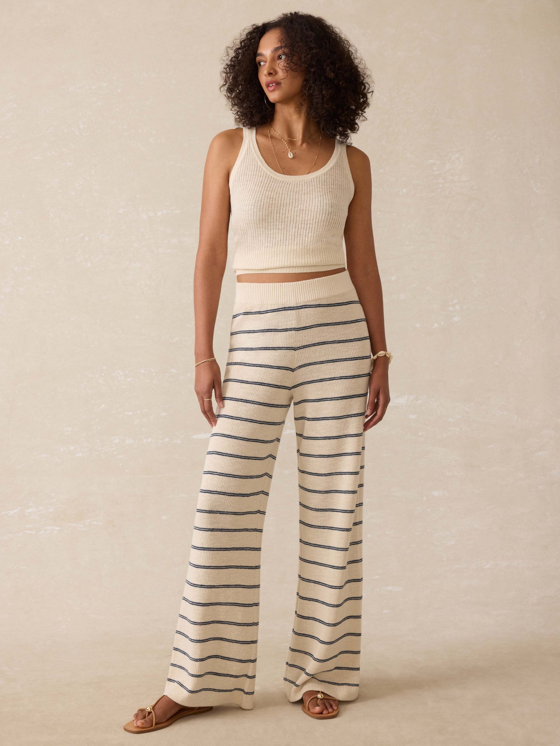 Miramar Linen Sweater Pant - Lido Lines