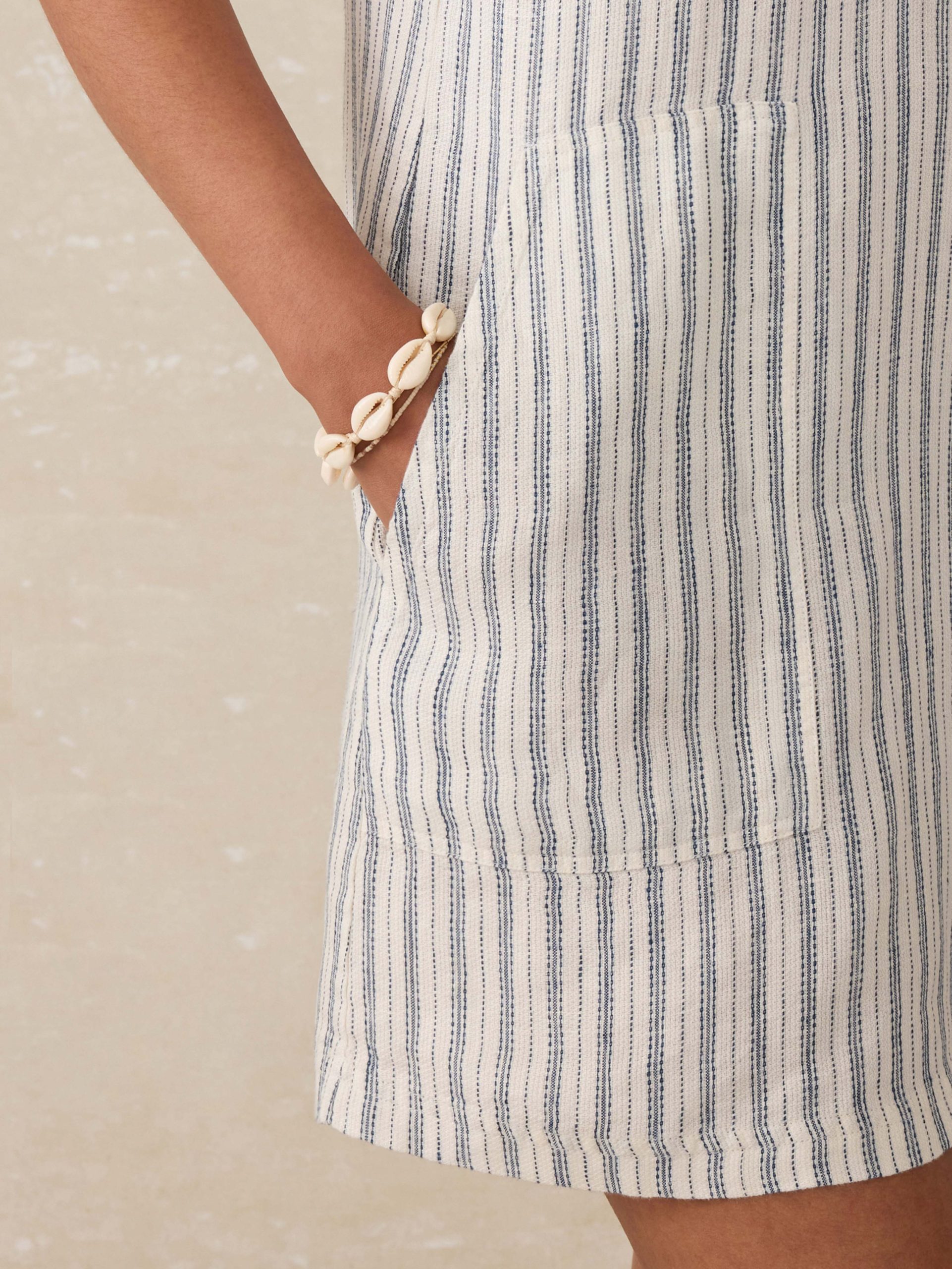 Azure Linen Dress - Oceanside Stripe - Image 2