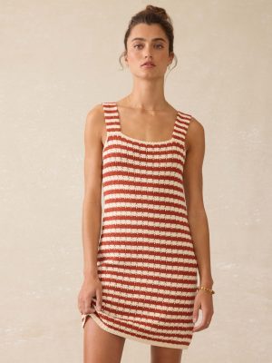 Seacoast Crochet Sleeveless Dress - Sorrento Sand
