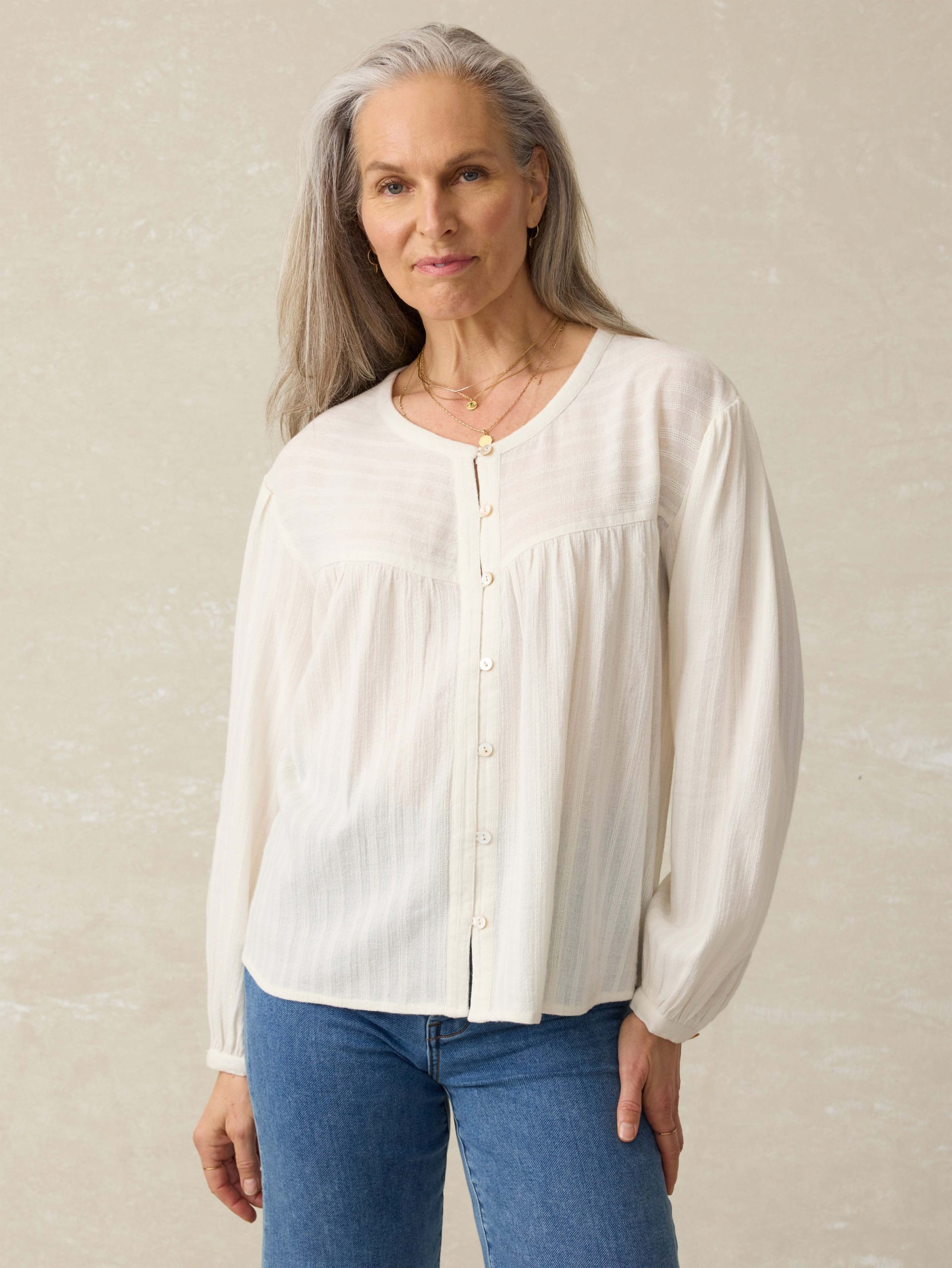 Lena Blouse - Egret - Image 5