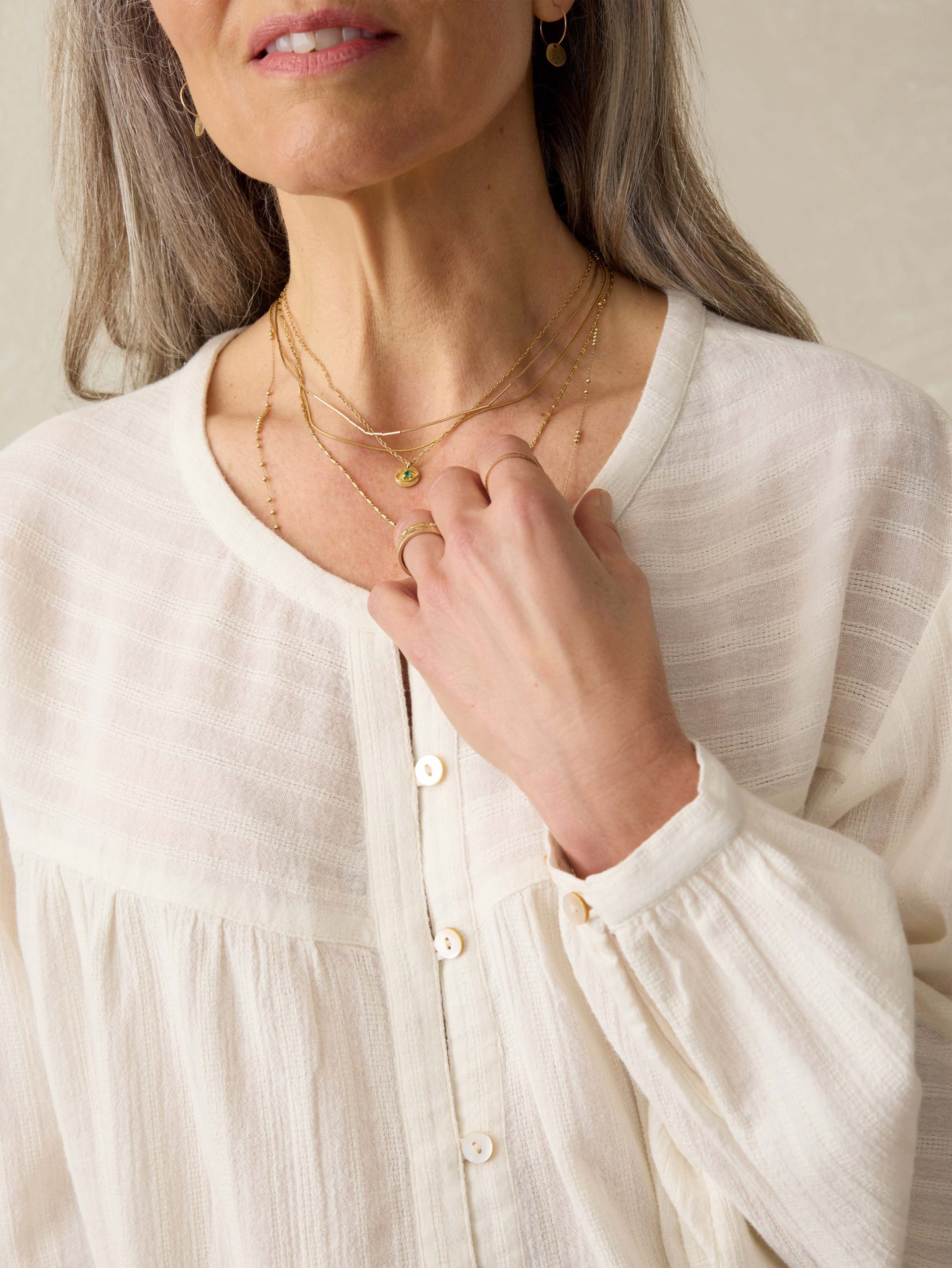 Lena Blouse - Egret - Image 2