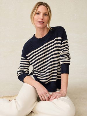 Miramar Linen Crewneck - Lighthouse Point