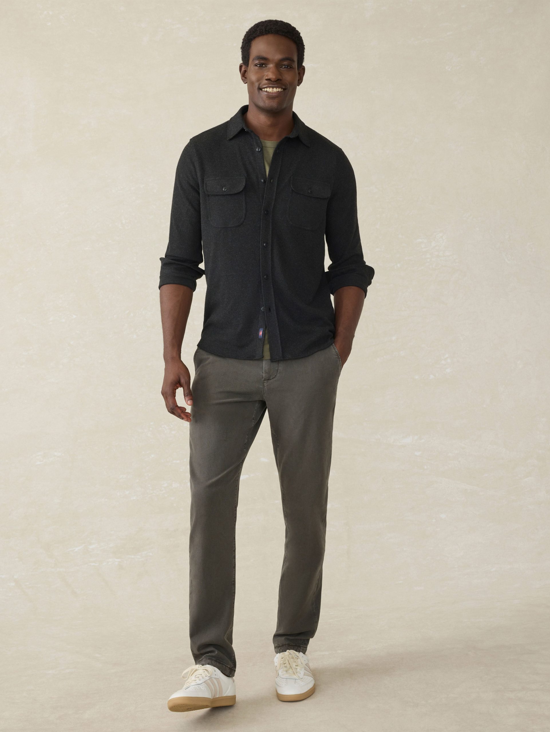 Coastline Stretch Chino - Faded Black - Image 3