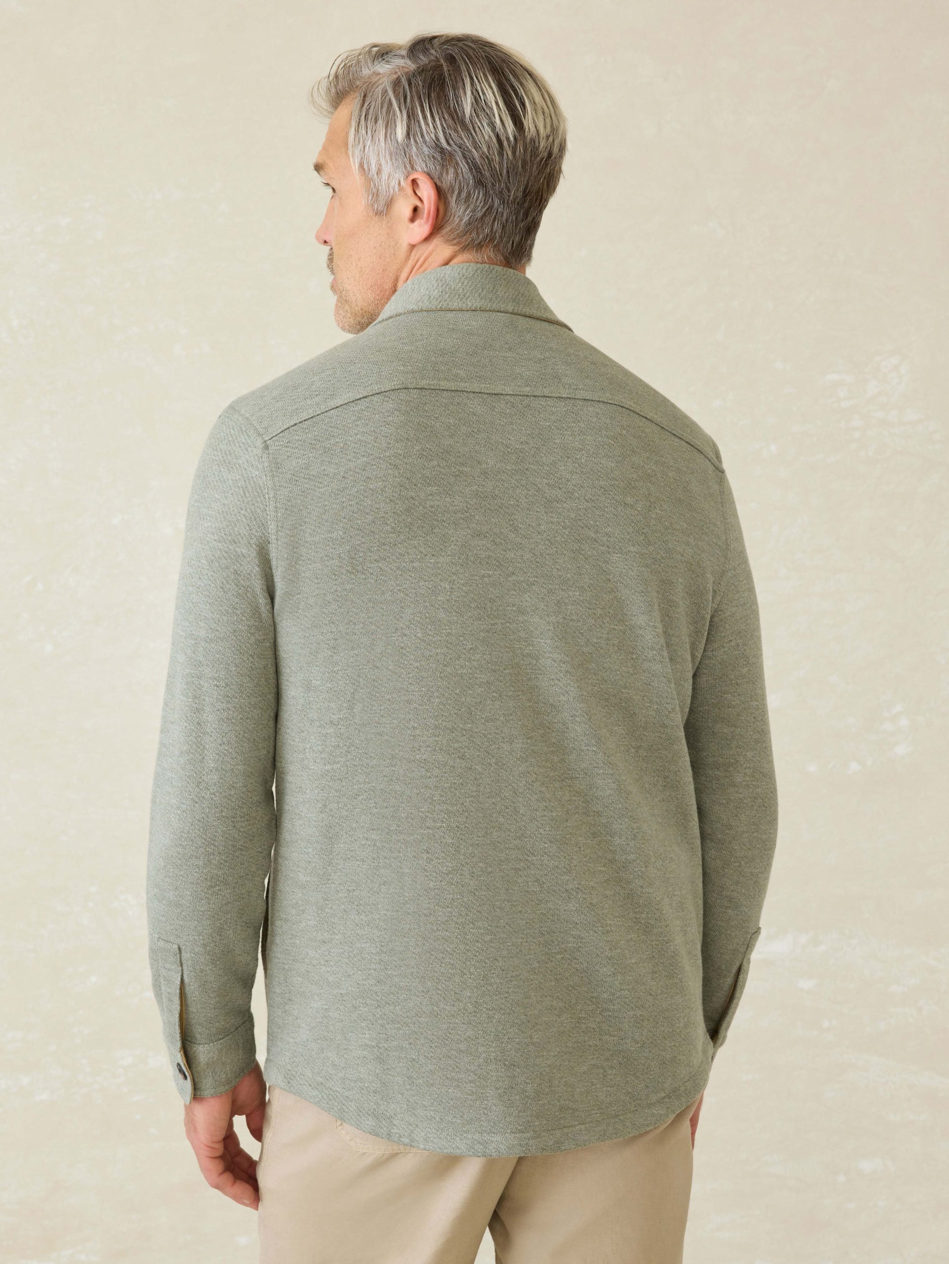 Inlet Knit CPO - Olive Brush Melange - Image 5