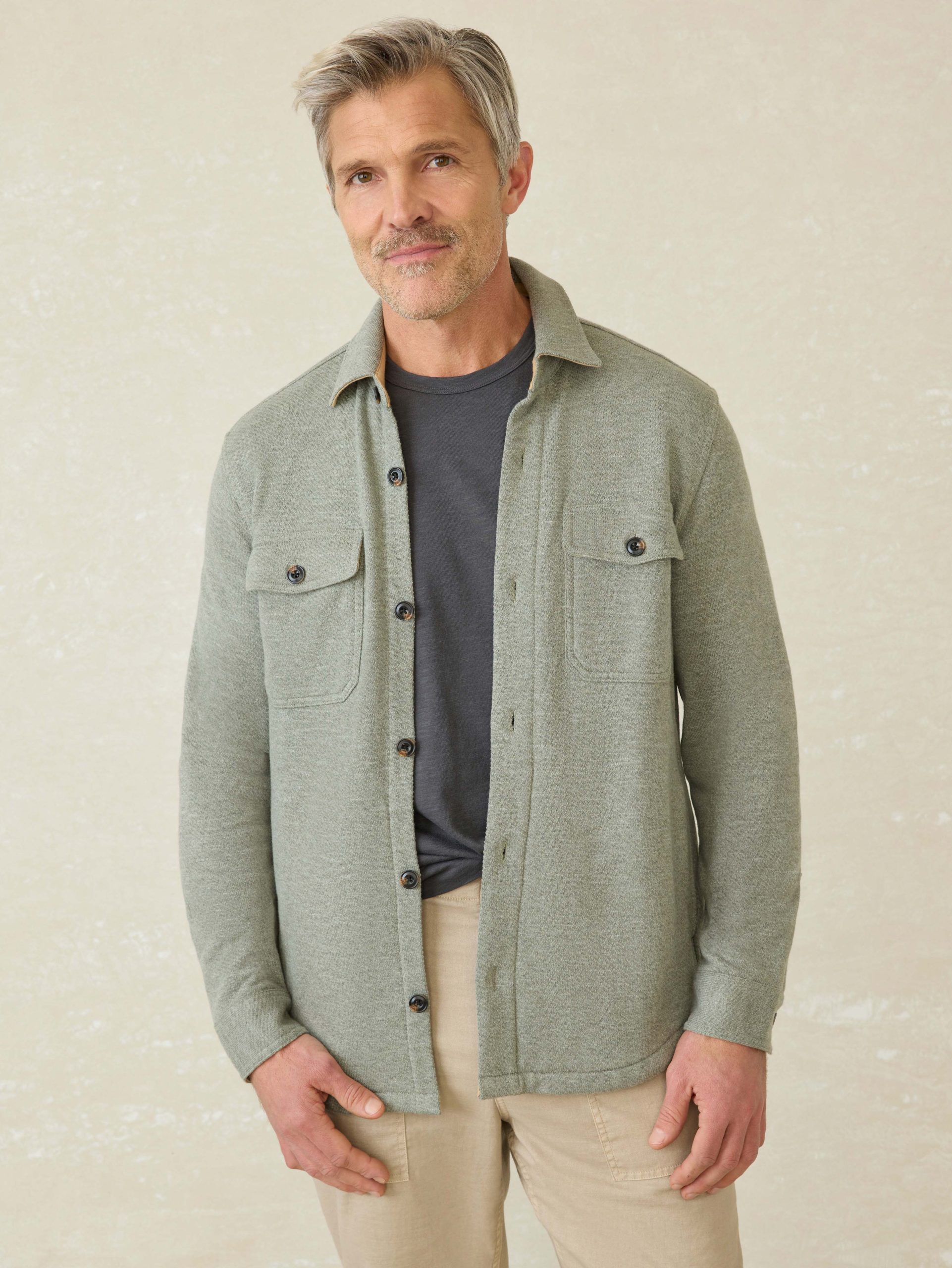 Inlet Knit CPO - Olive Brush Melange - Image 4