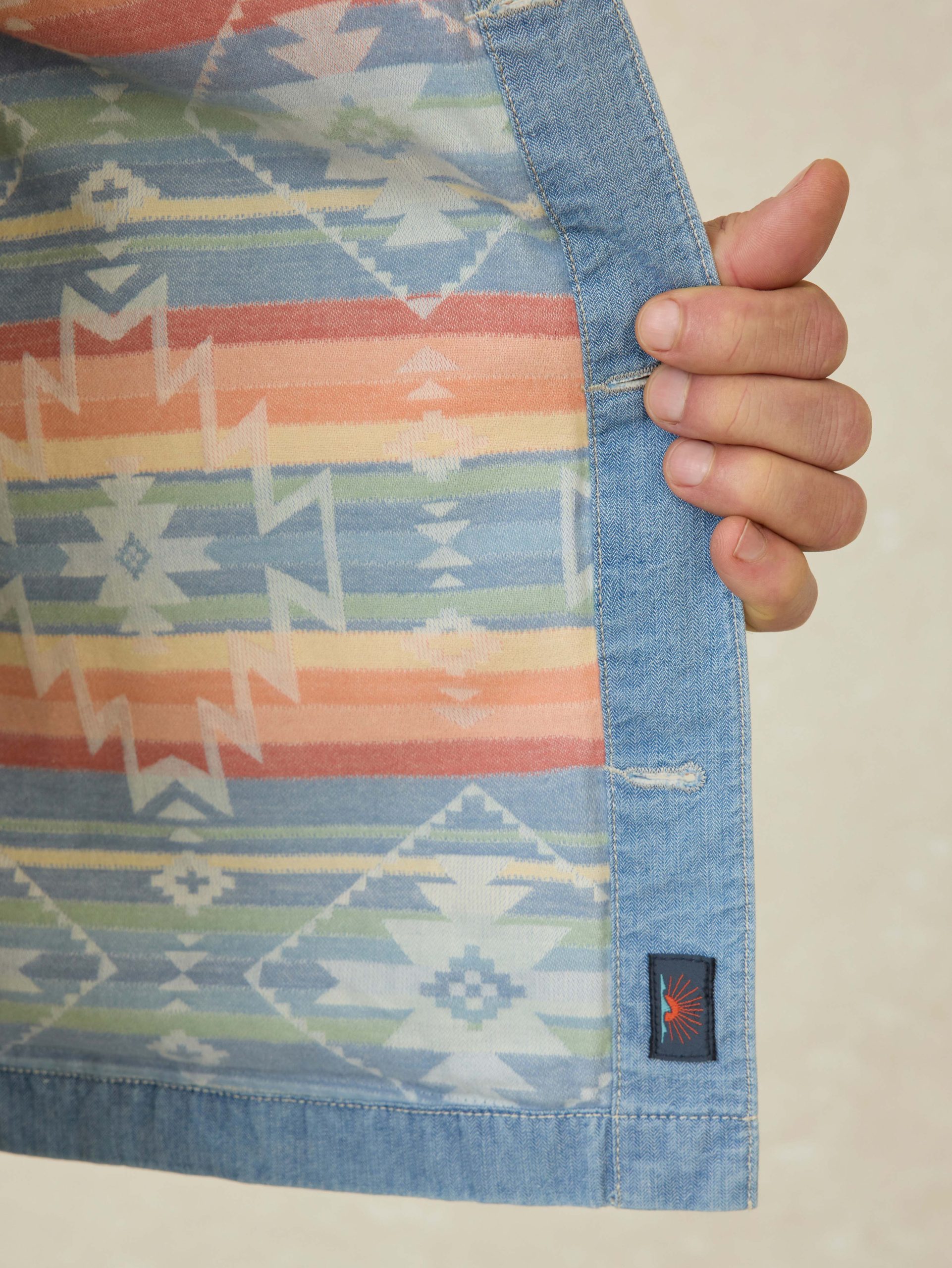 Doug Good Feather Indigo Herringbone Shirt Jacket - Blue Haven Wash - Image 2
