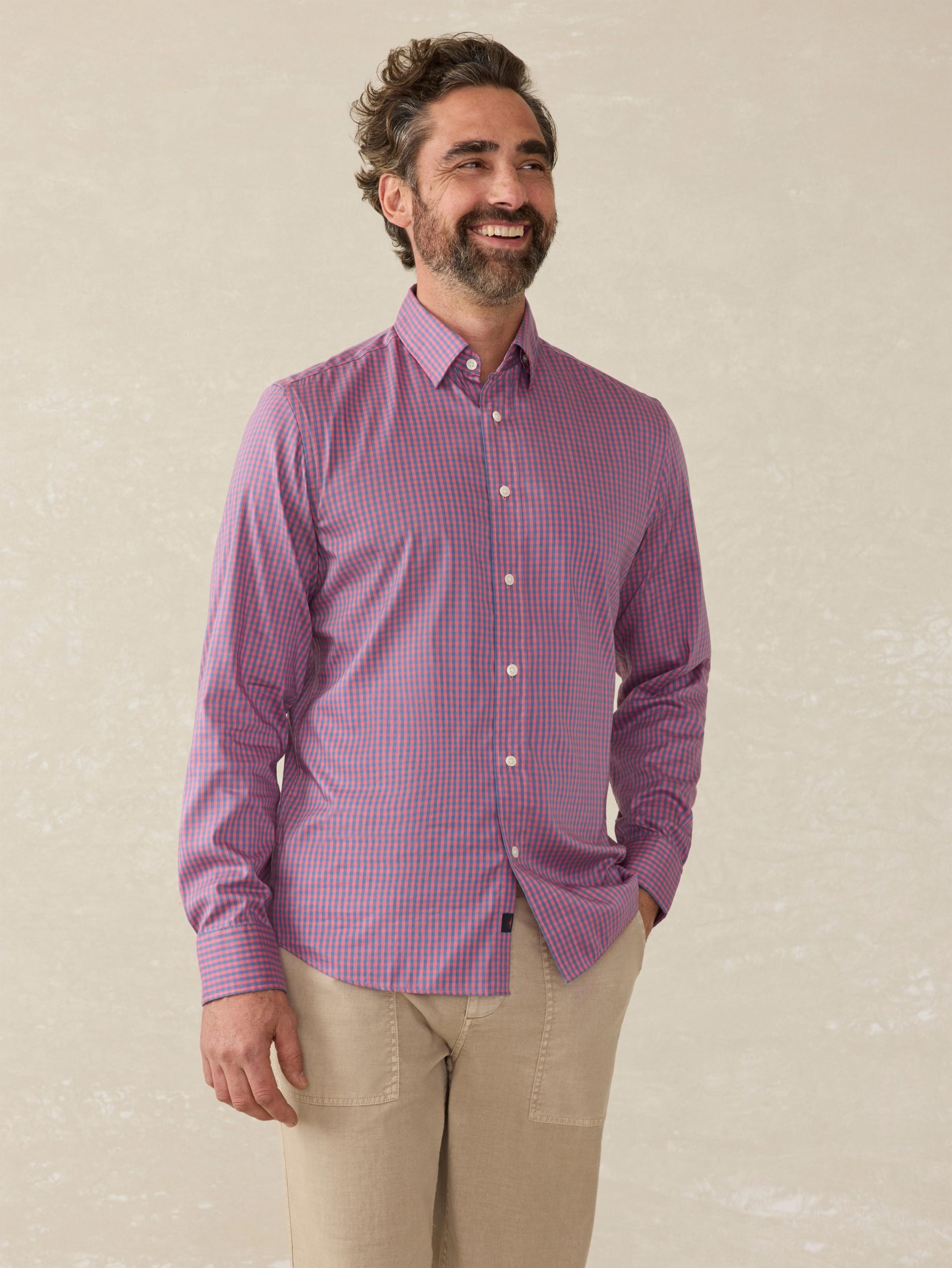 Movement? Shirt (Tall) - Blue Rose Gingham