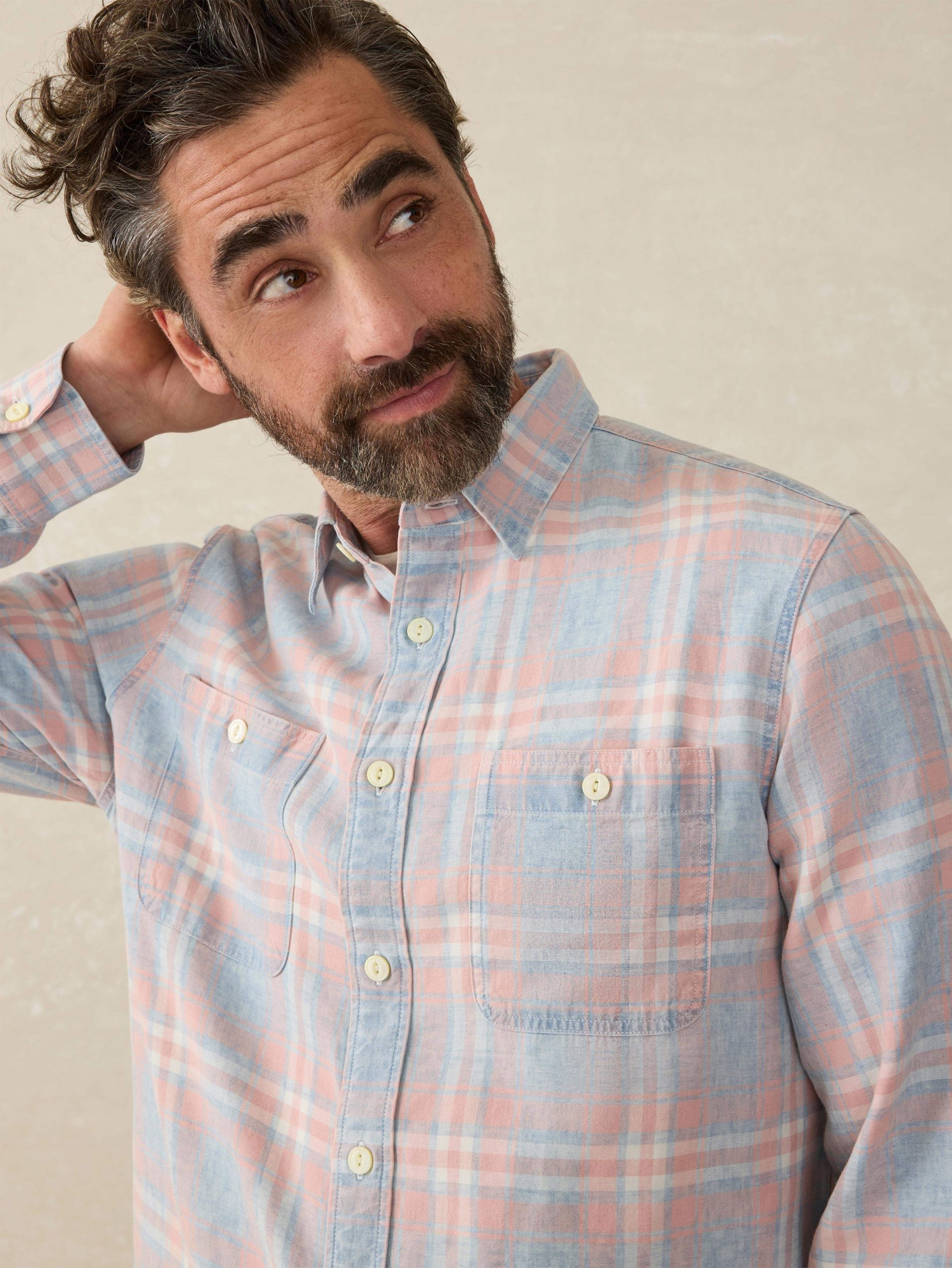 Tried & True Chambray Workshirt - Coral Bay Plaid - Image 2