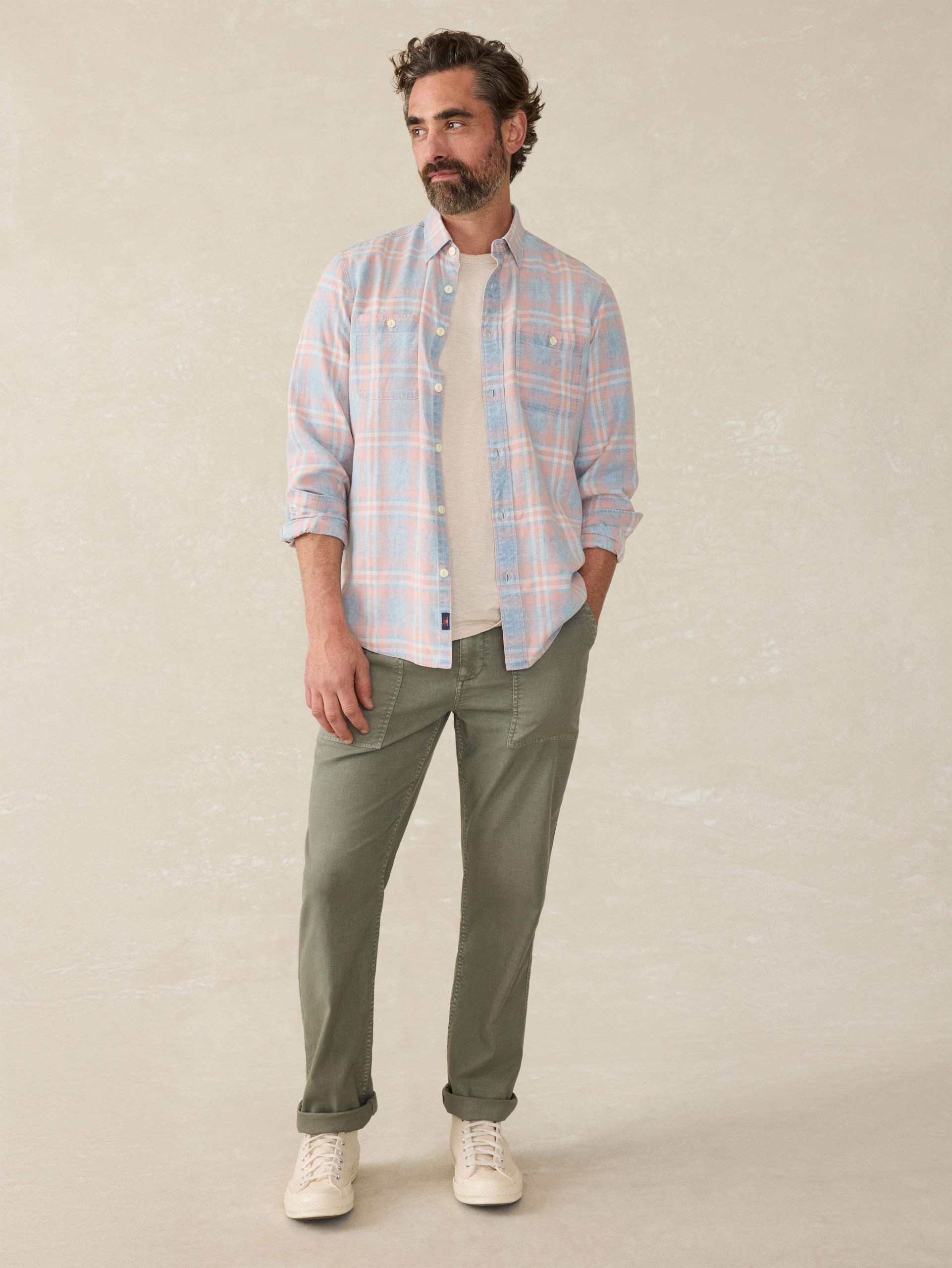 Tried & True Chambray Workshirt - Coral Bay Plaid - Image 4