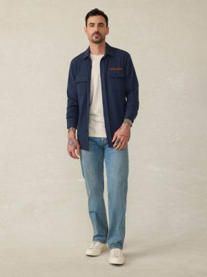 University of Virginia Legend Sweater Shirt - Brighton Navy Twill