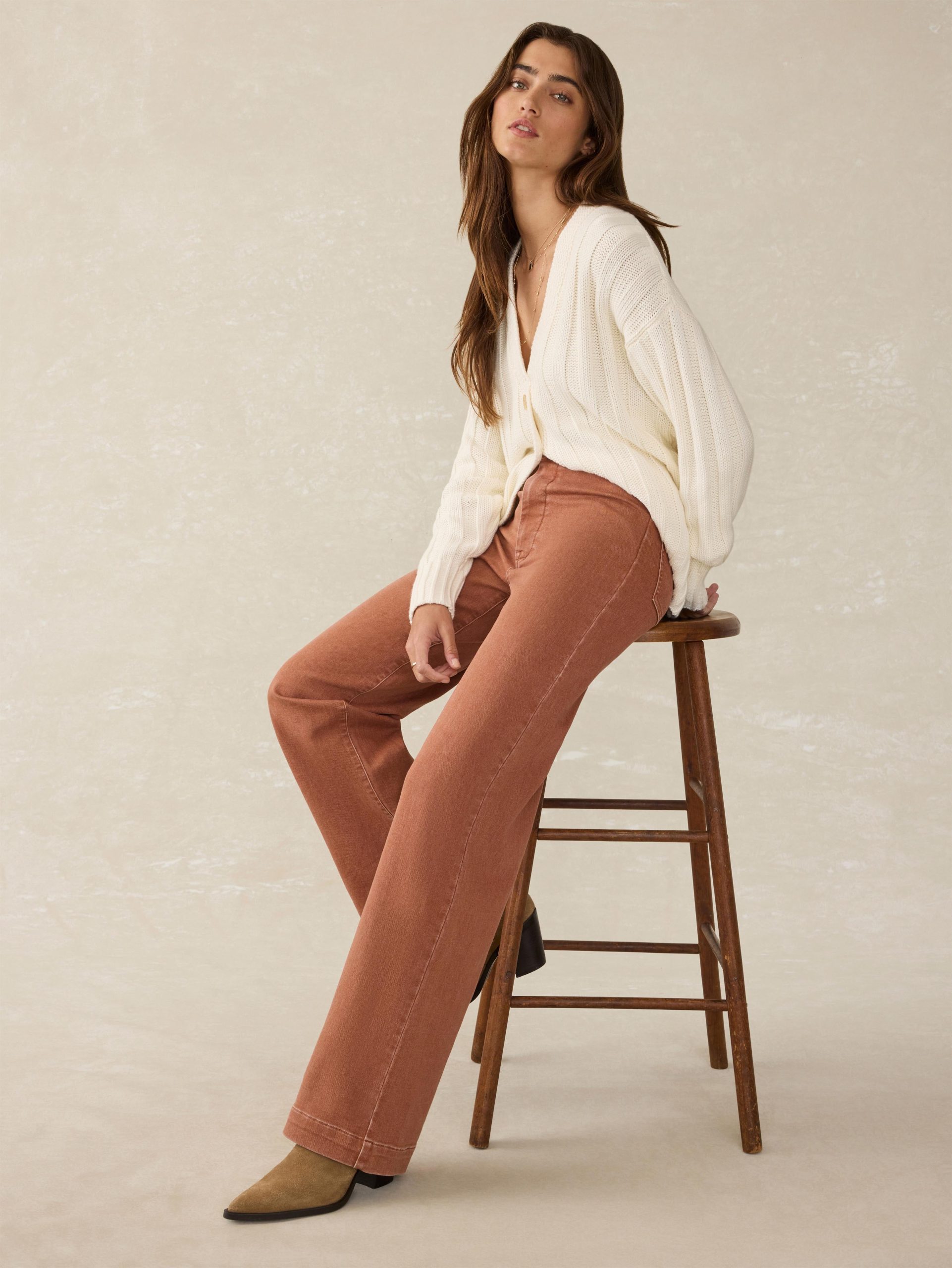 Stretch Terry Harbor Pant - Russet - Image 3