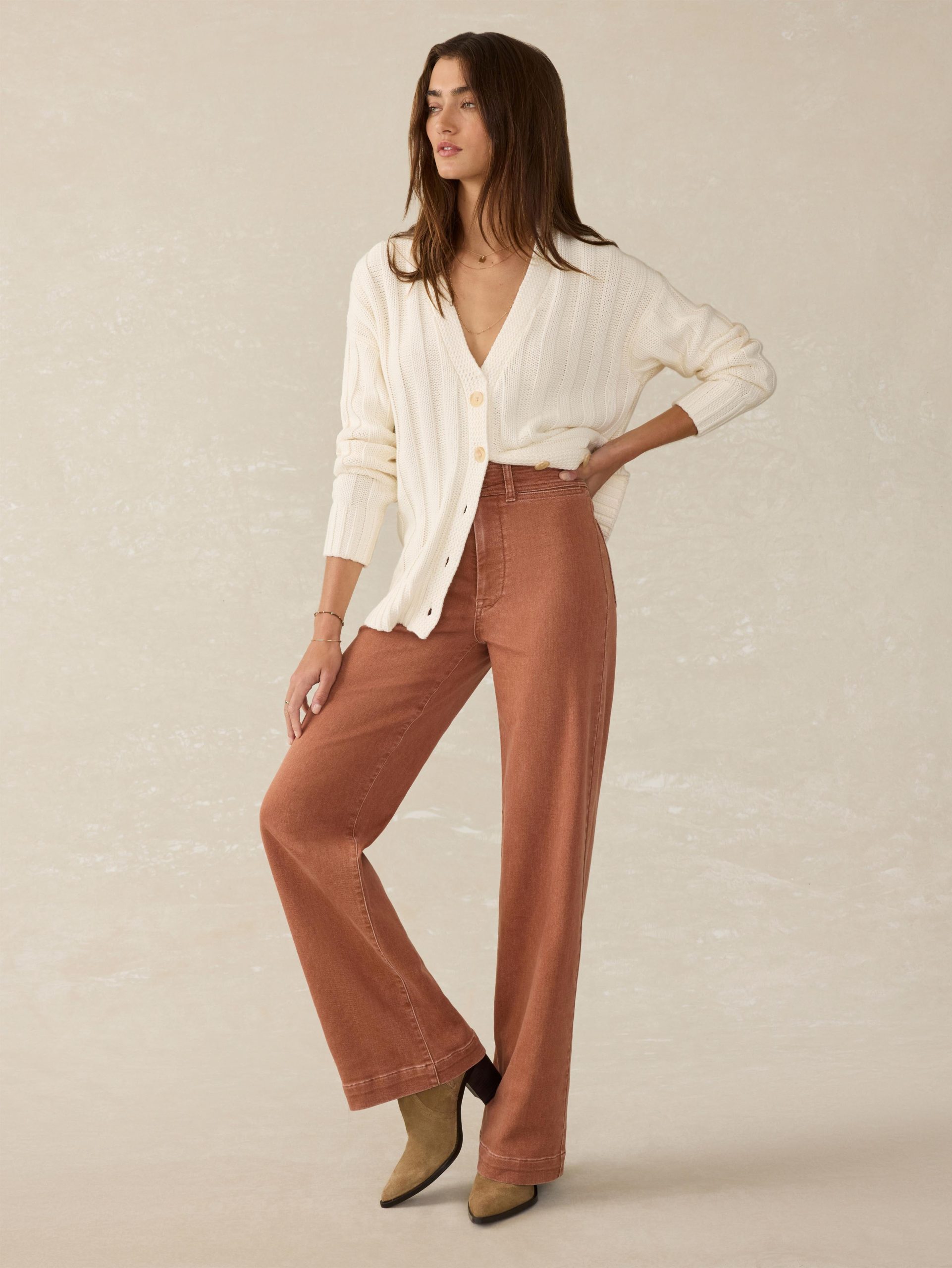 Stretch Terry Harbor Pant - Russet - Image 4