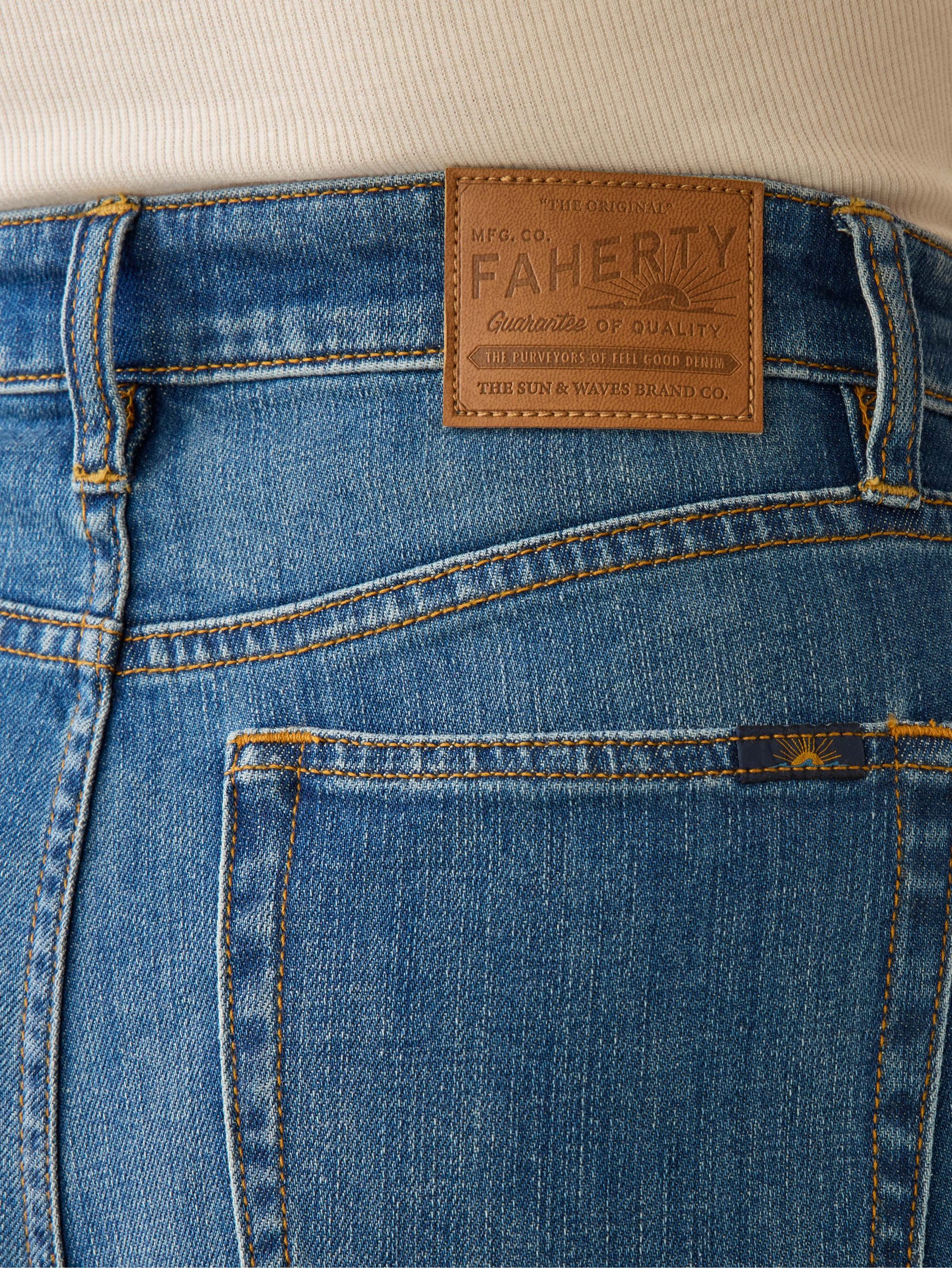 Saturday Denim Wide Leg Ankle - Indigo Coast Wash - Image 4