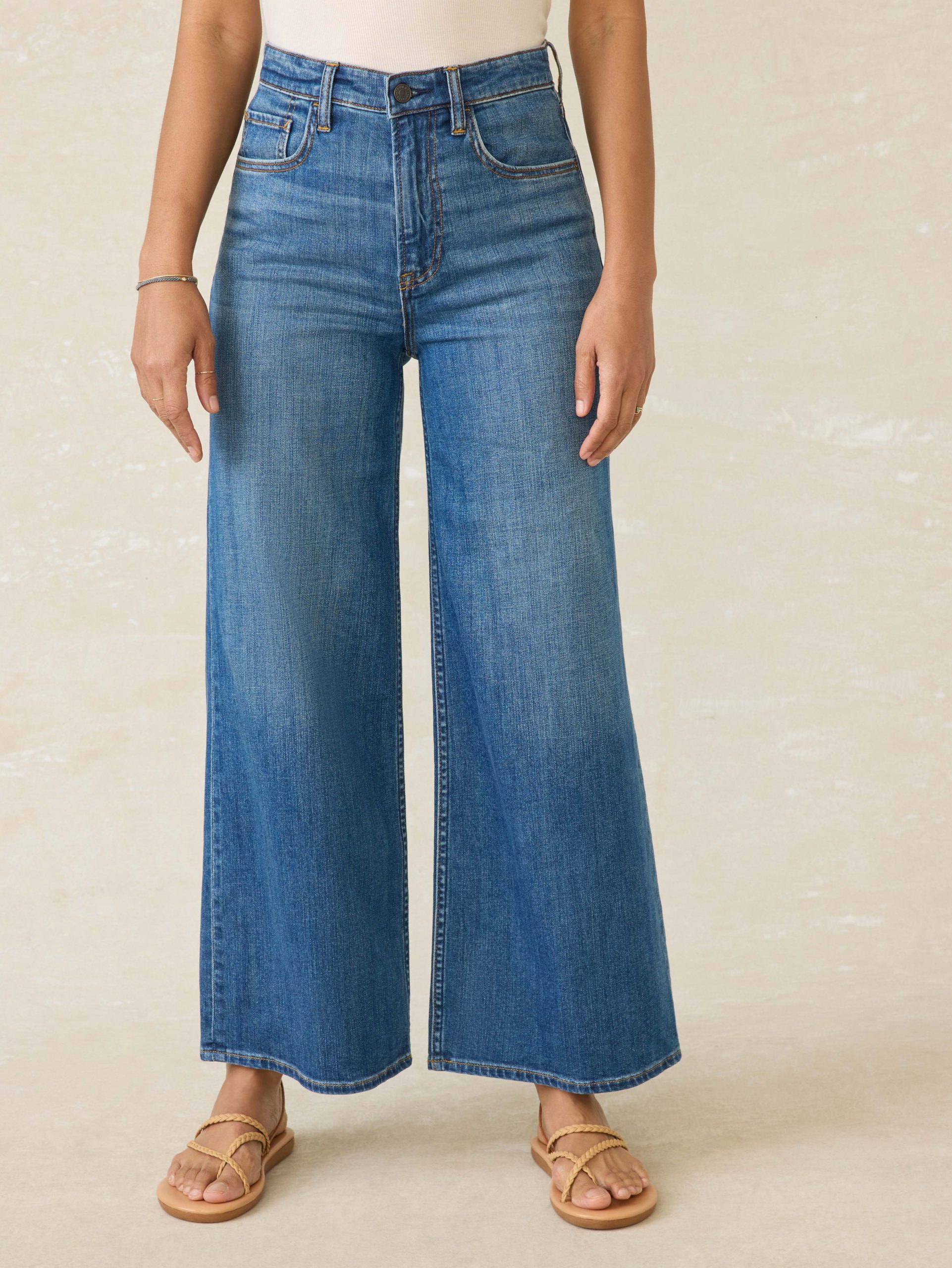 Saturday Denim Wide Leg Ankle - Indigo Coast Wash - Image 2