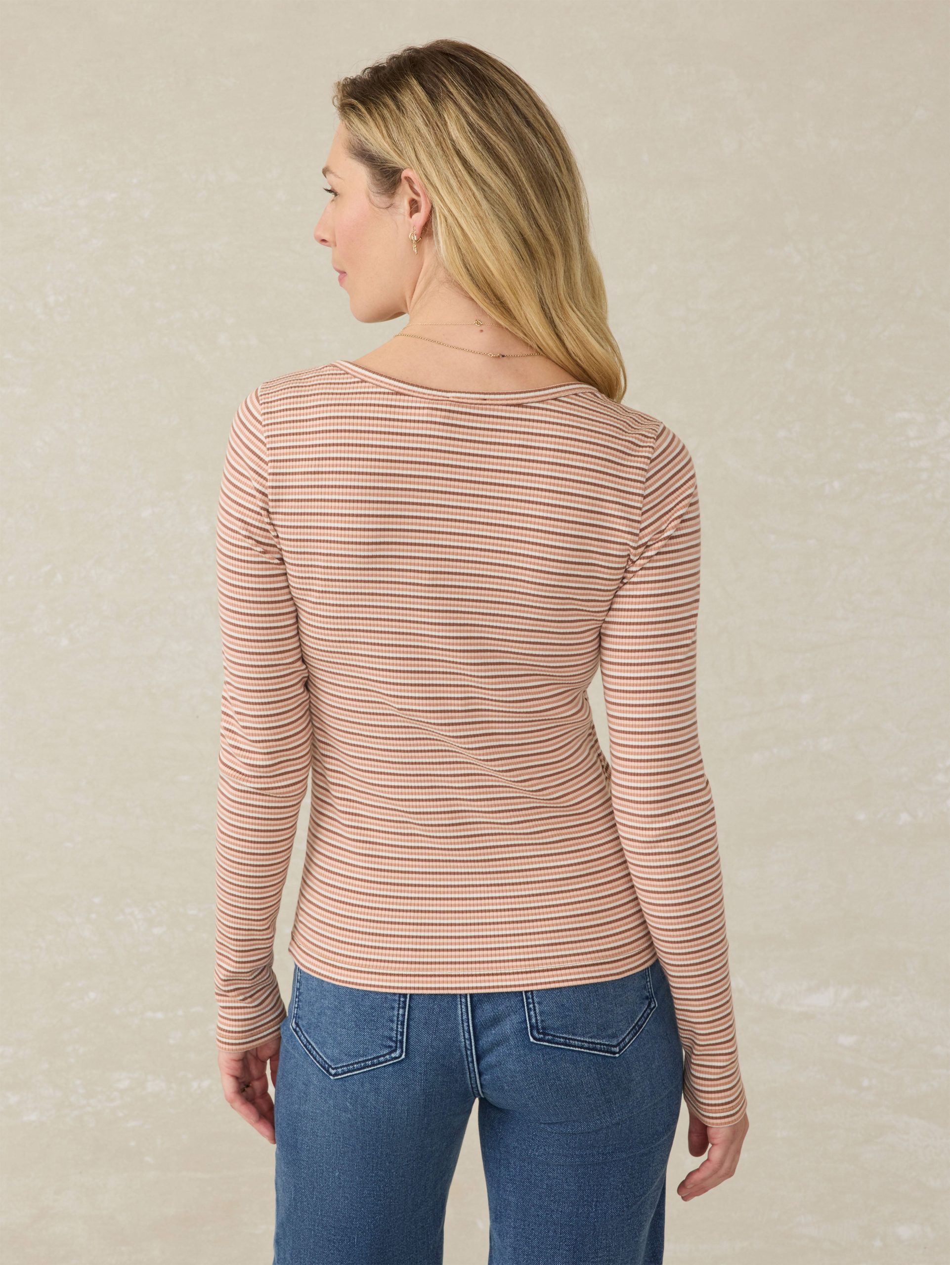 Freestyle Henley - Sandy Shoreline Stripe - Image 5