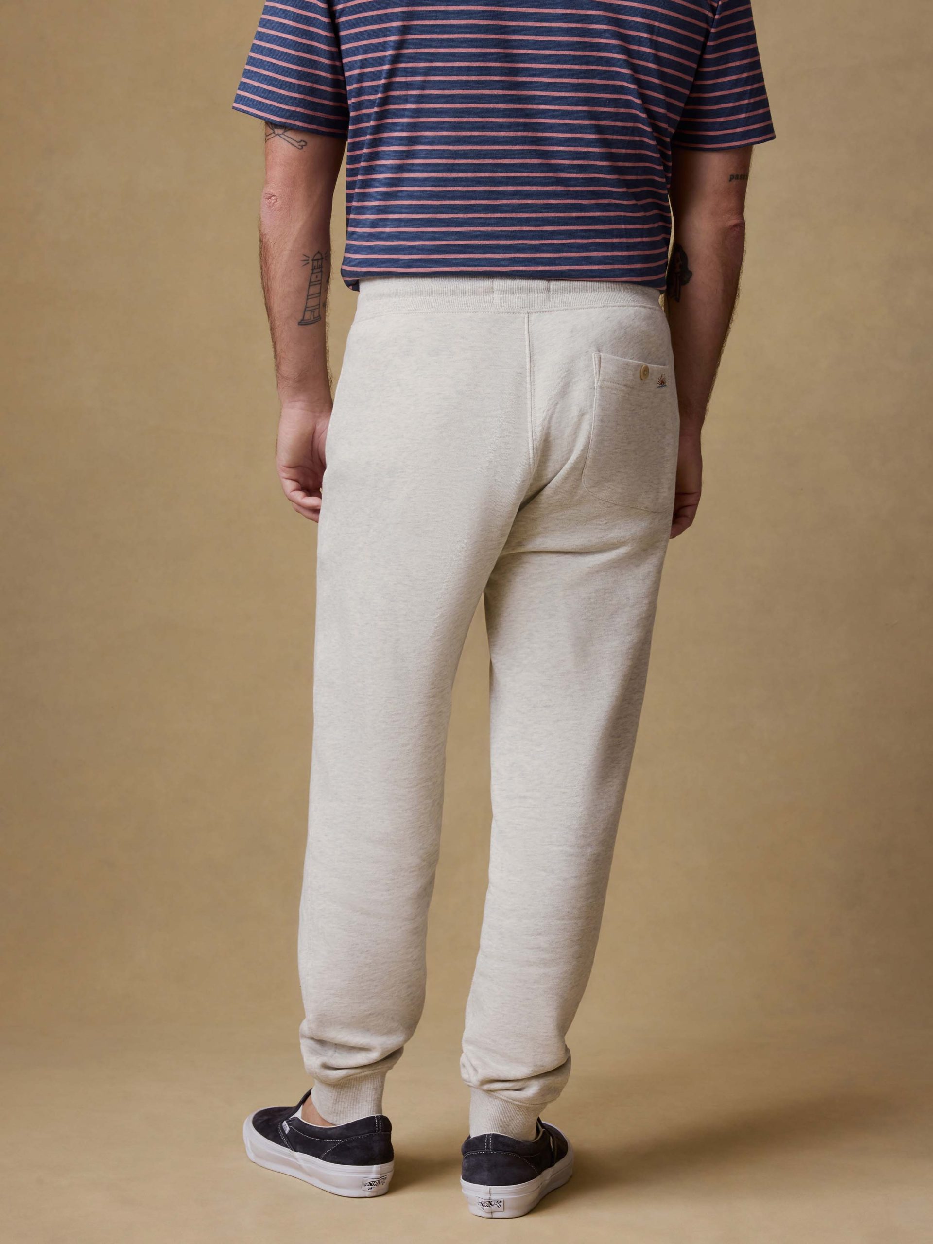 High Standard Fleece Sweatpant - Antique Ivory Heather - Image 4