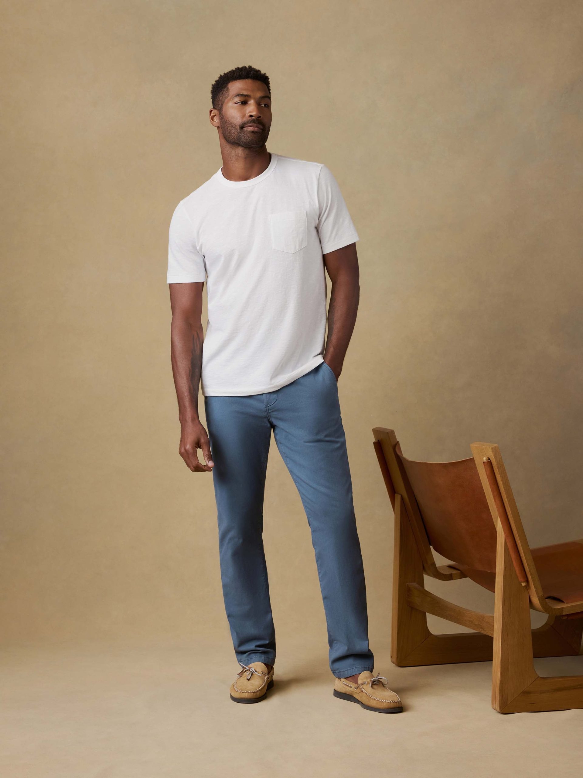 Coastline Stretch Chino - Deep Marine - Image 2