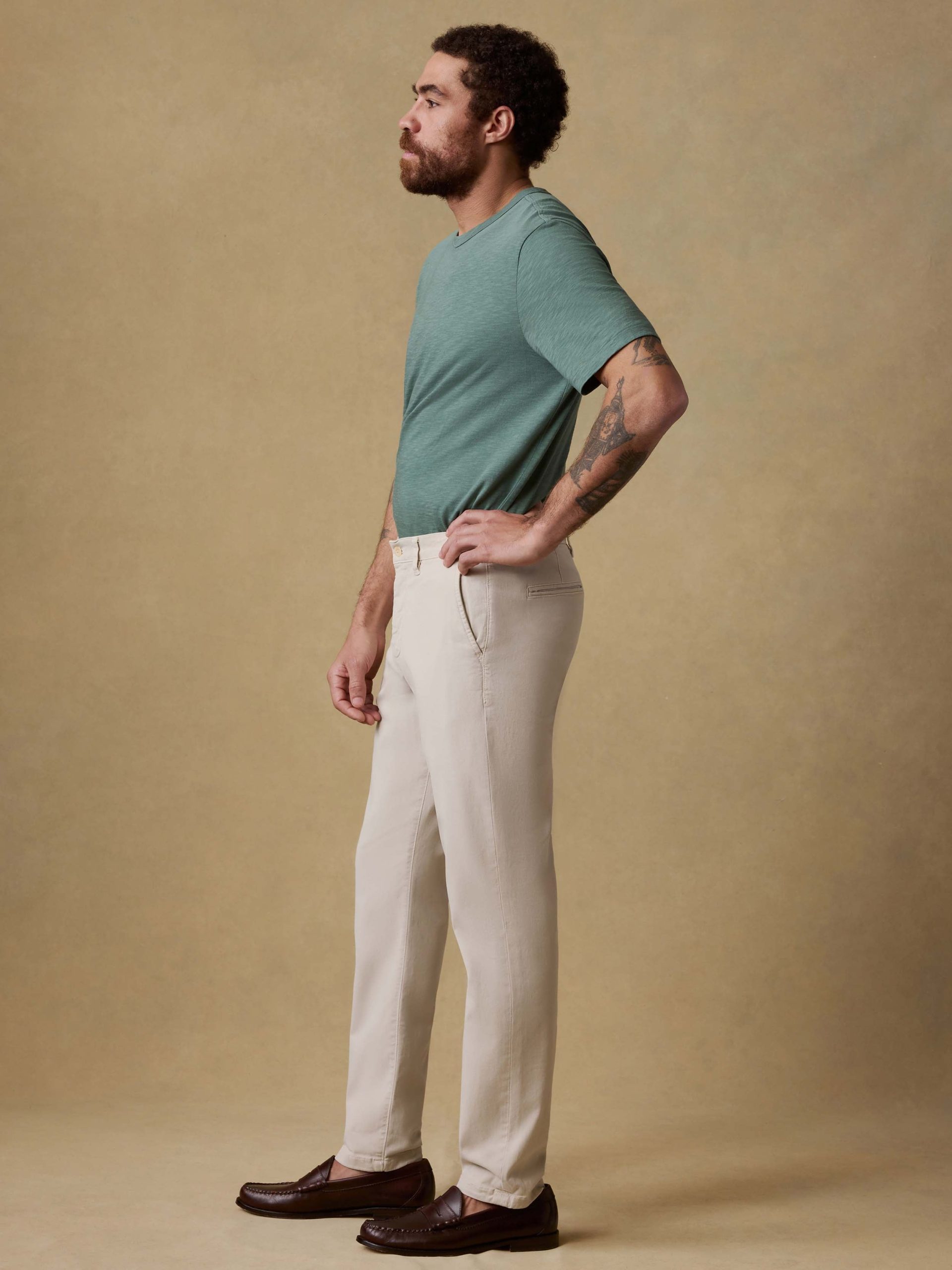 Coastline Stretch Chino - Stone - Image 5