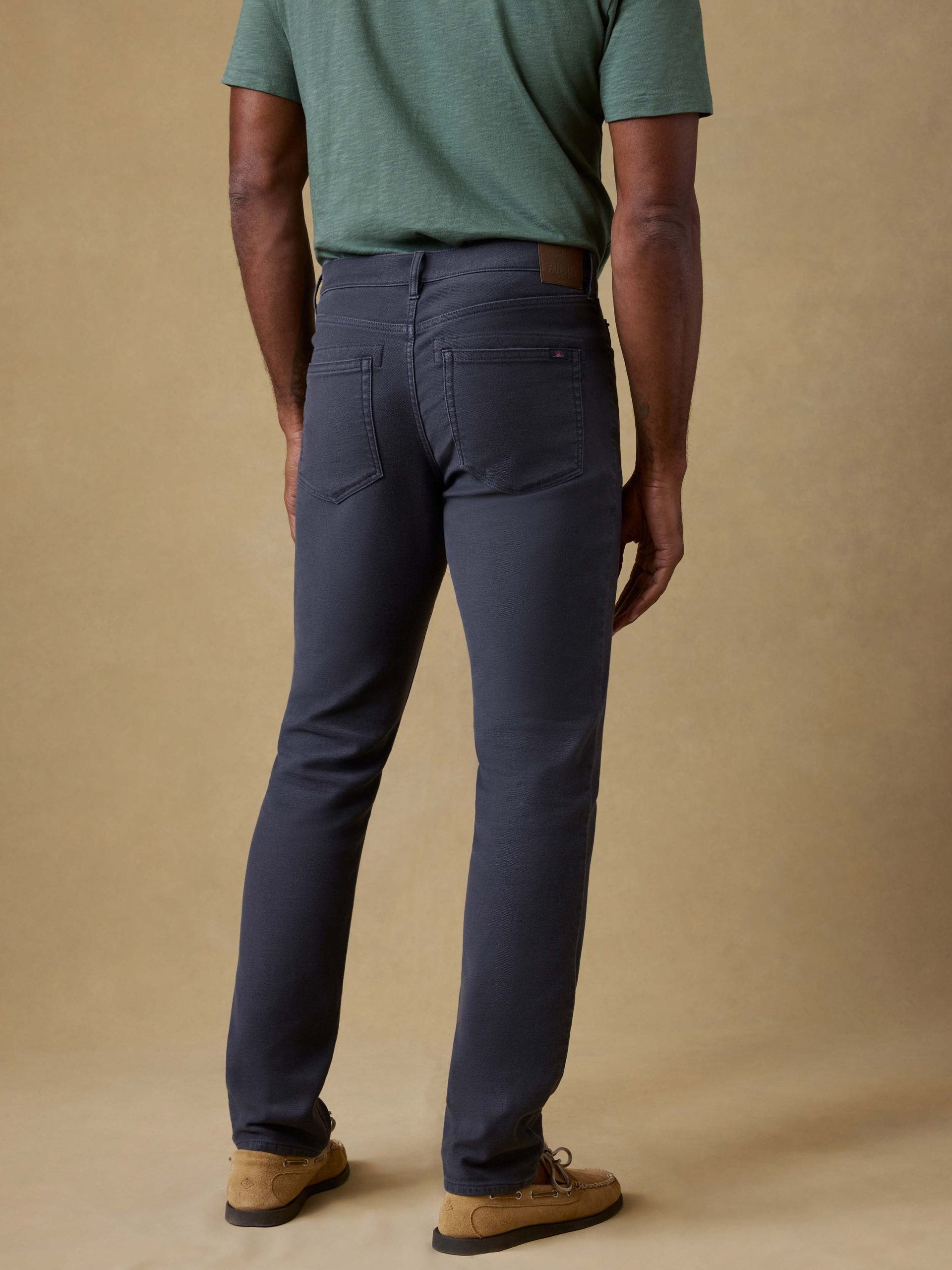 Stretch Terry 5-Pocket Pant - Navy - Image 3