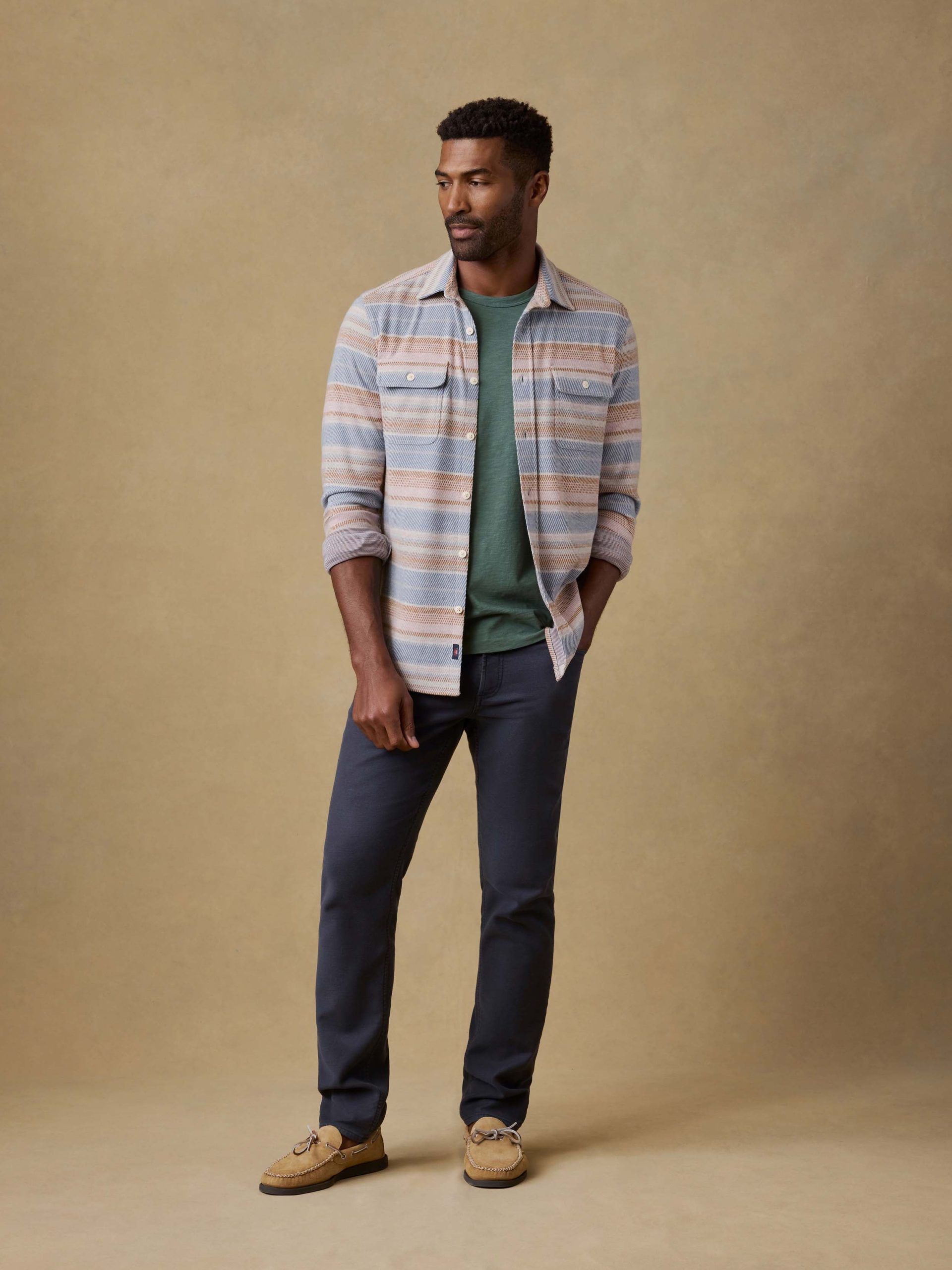 Stretch Terry 5-Pocket Pant - Navy - Image 4