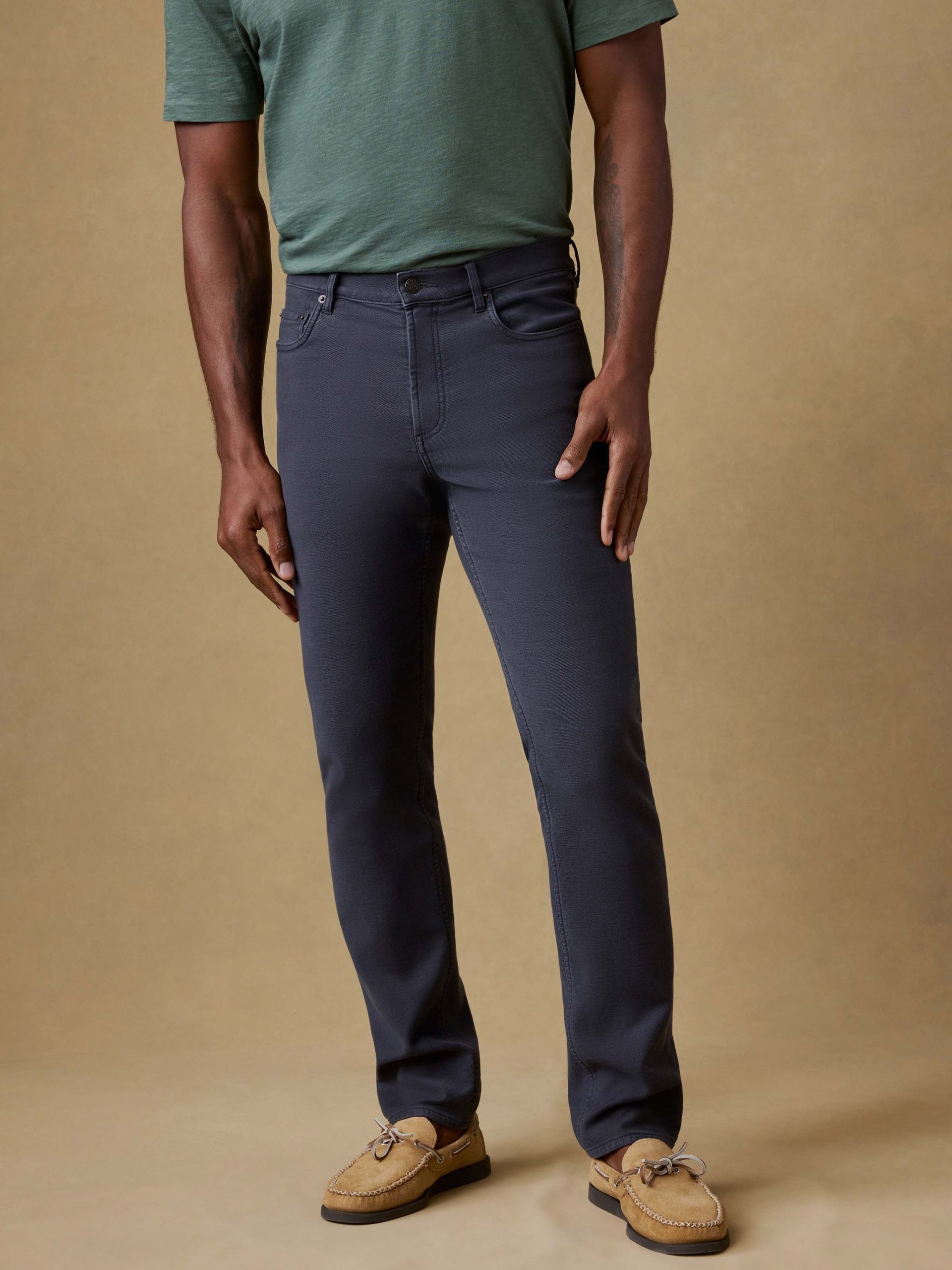 Stretch Terry 5-Pocket Pant - Navy - Image 2