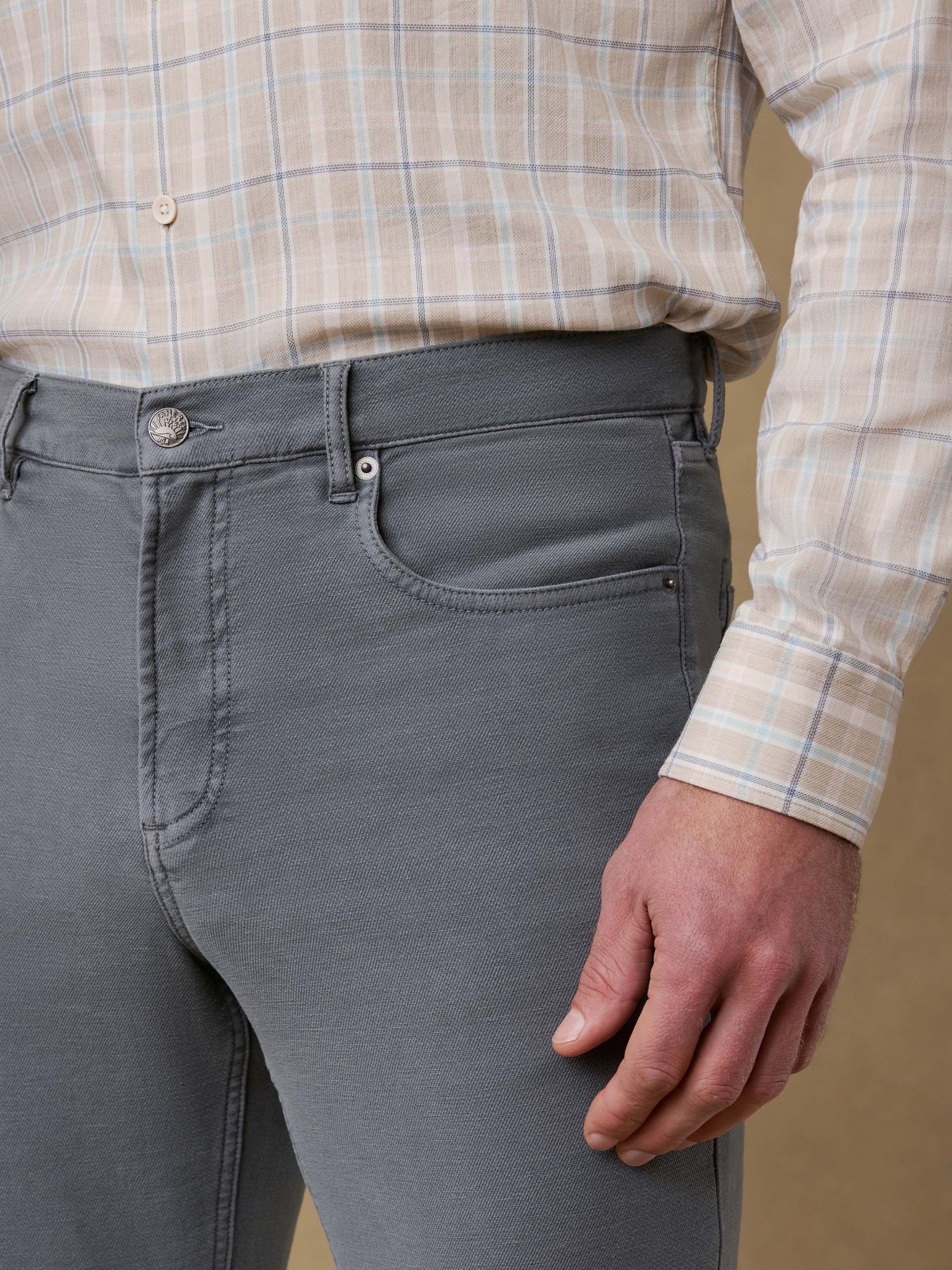 Stretch Terry 5-Pocket Pant - Slate - Image 6