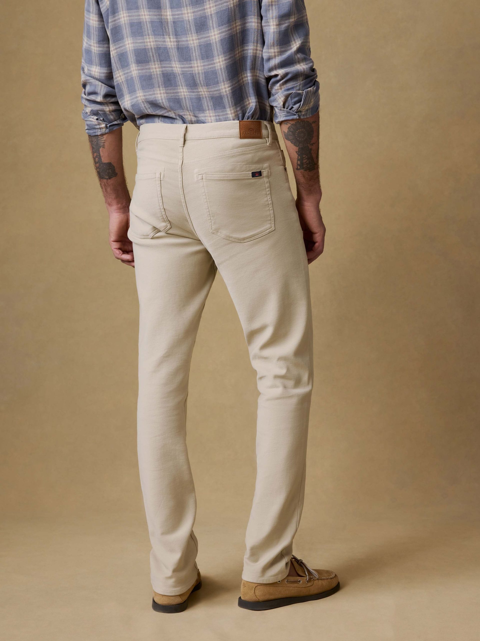 Stretch Terry 5-Pocket Pant - Stone - Image 5