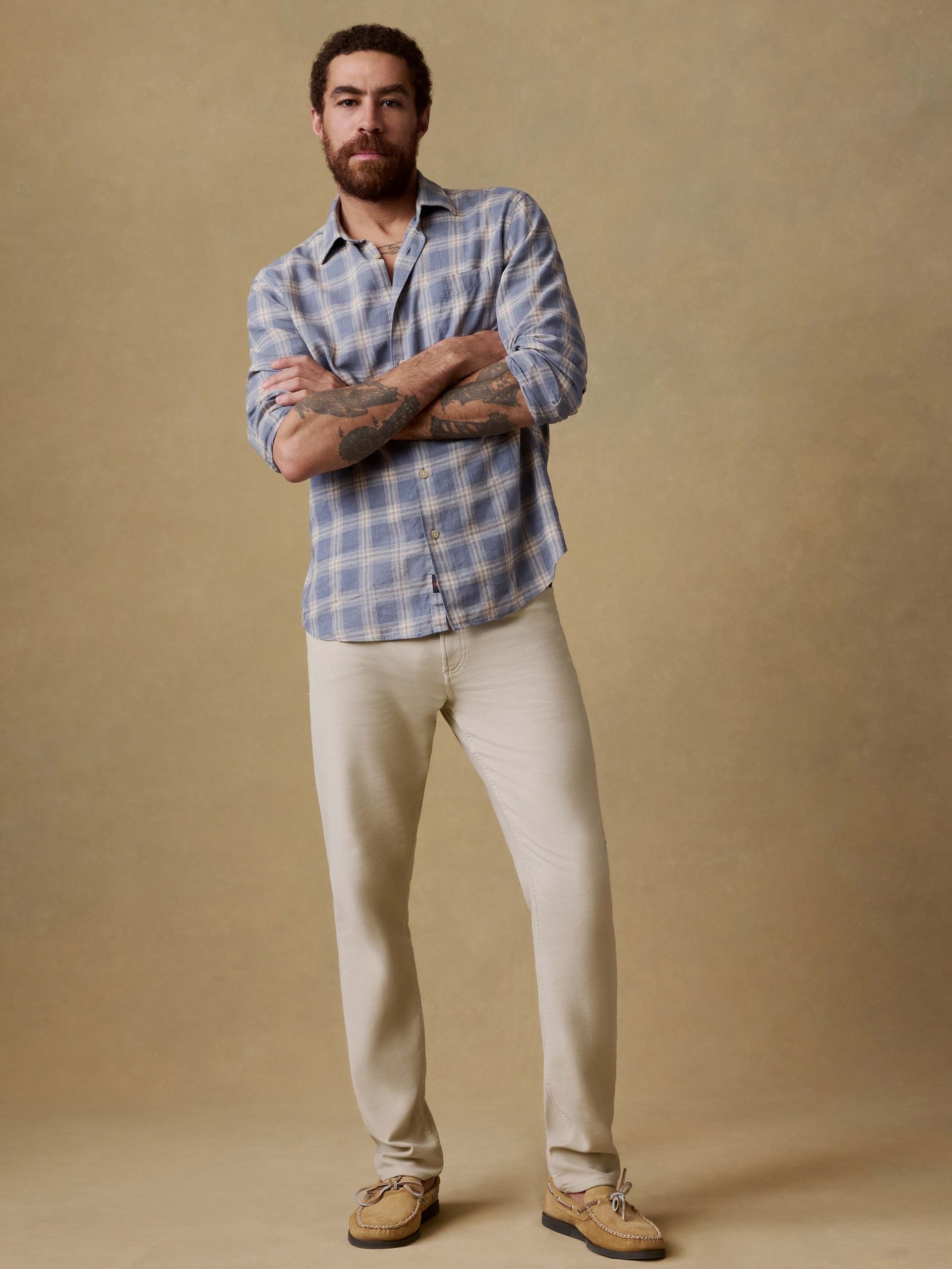Stretch Terry 5-Pocket Pant - Stone - Image 4