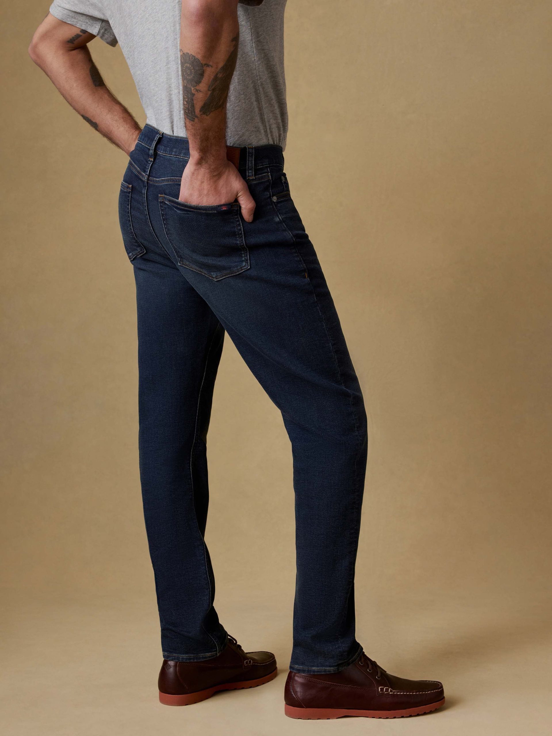 Stretch Terry Indigo 5-Pocket Pant - Belmar Coast Wash - Image 4
