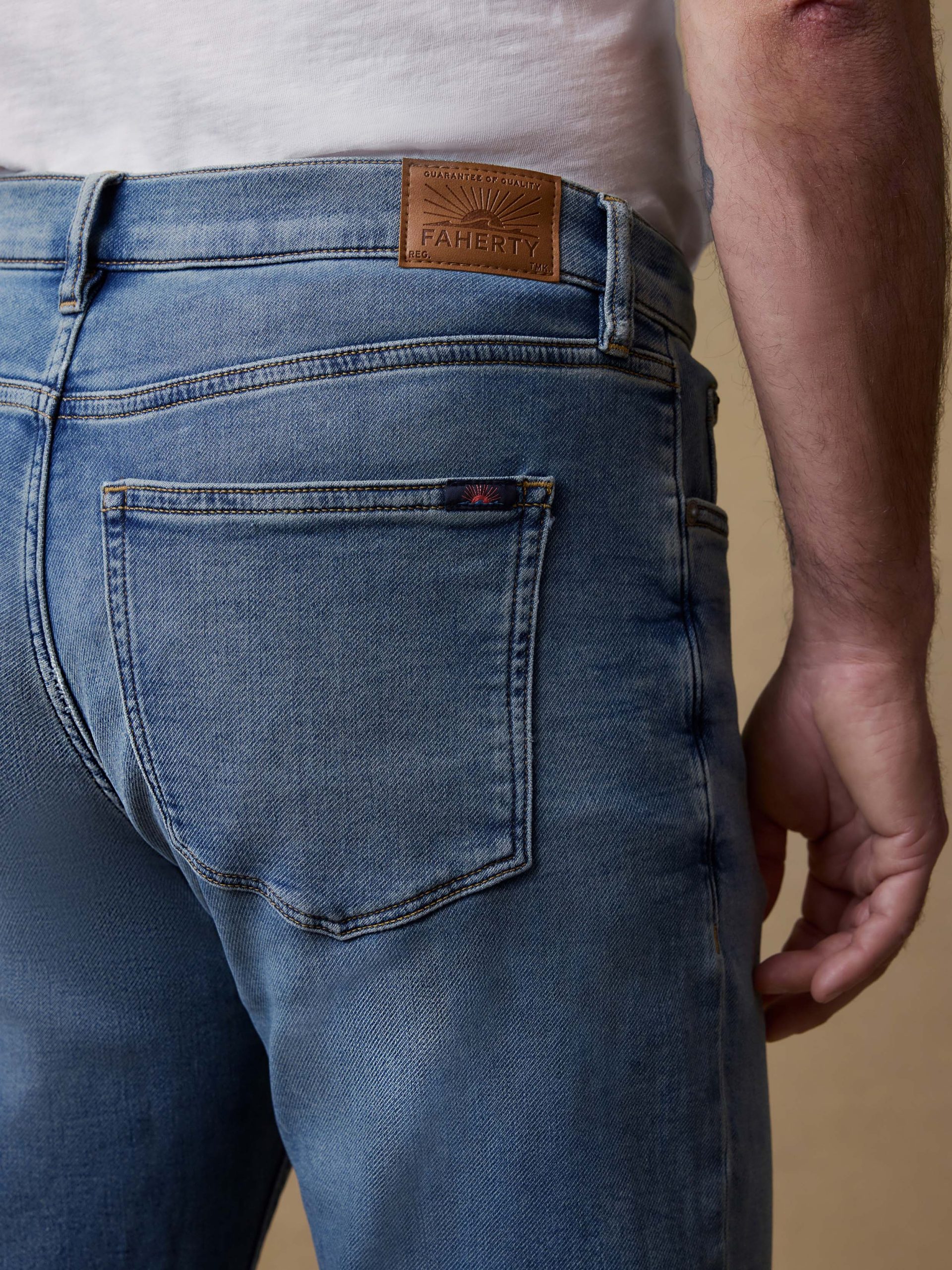 Stretch Terry Indigo 5-Pocket - Indigo Ocean Wash - Image 4