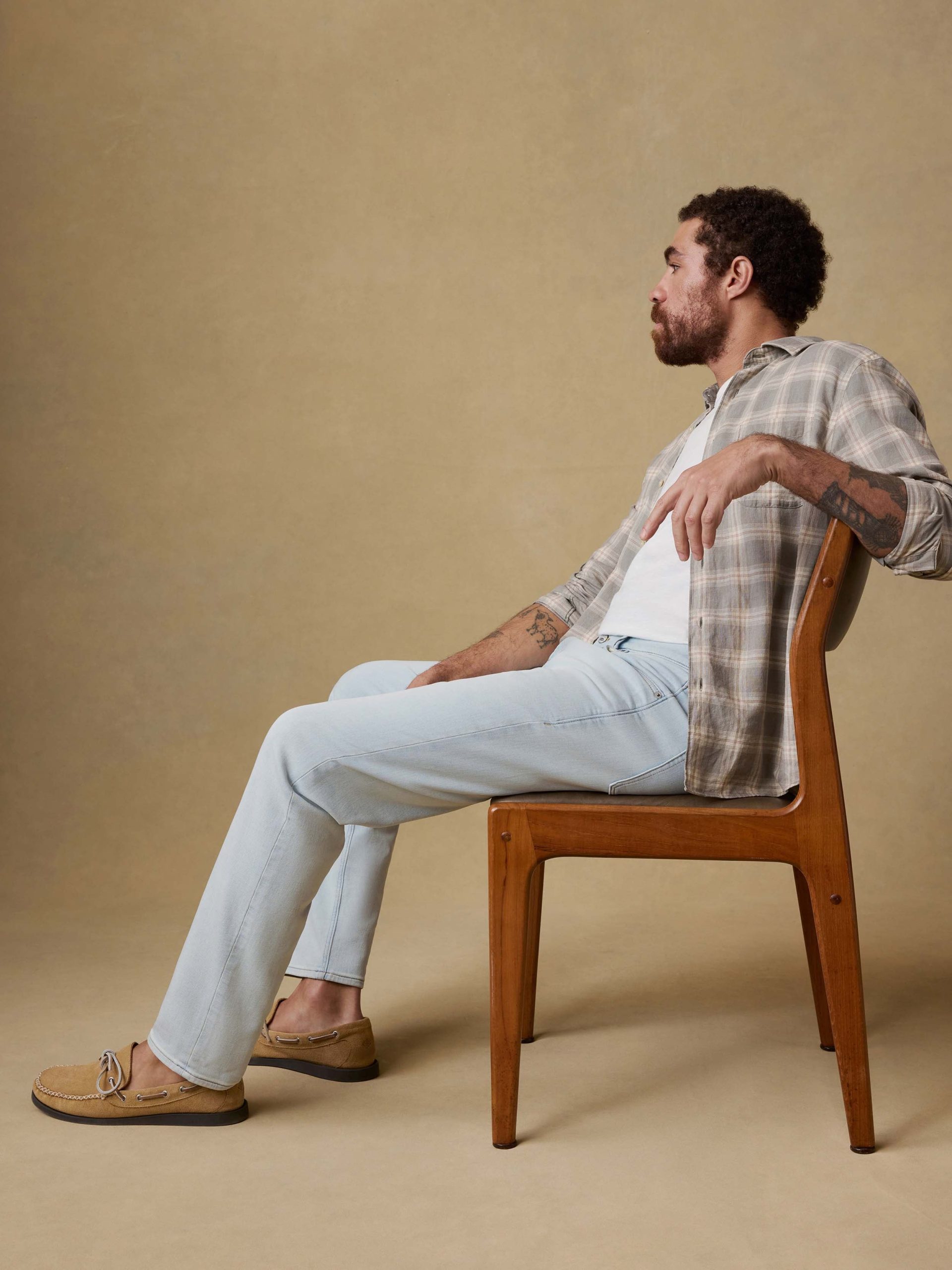 Stretch Terry Indigo 5 Pocket - Riverbend Wash - Image 2
