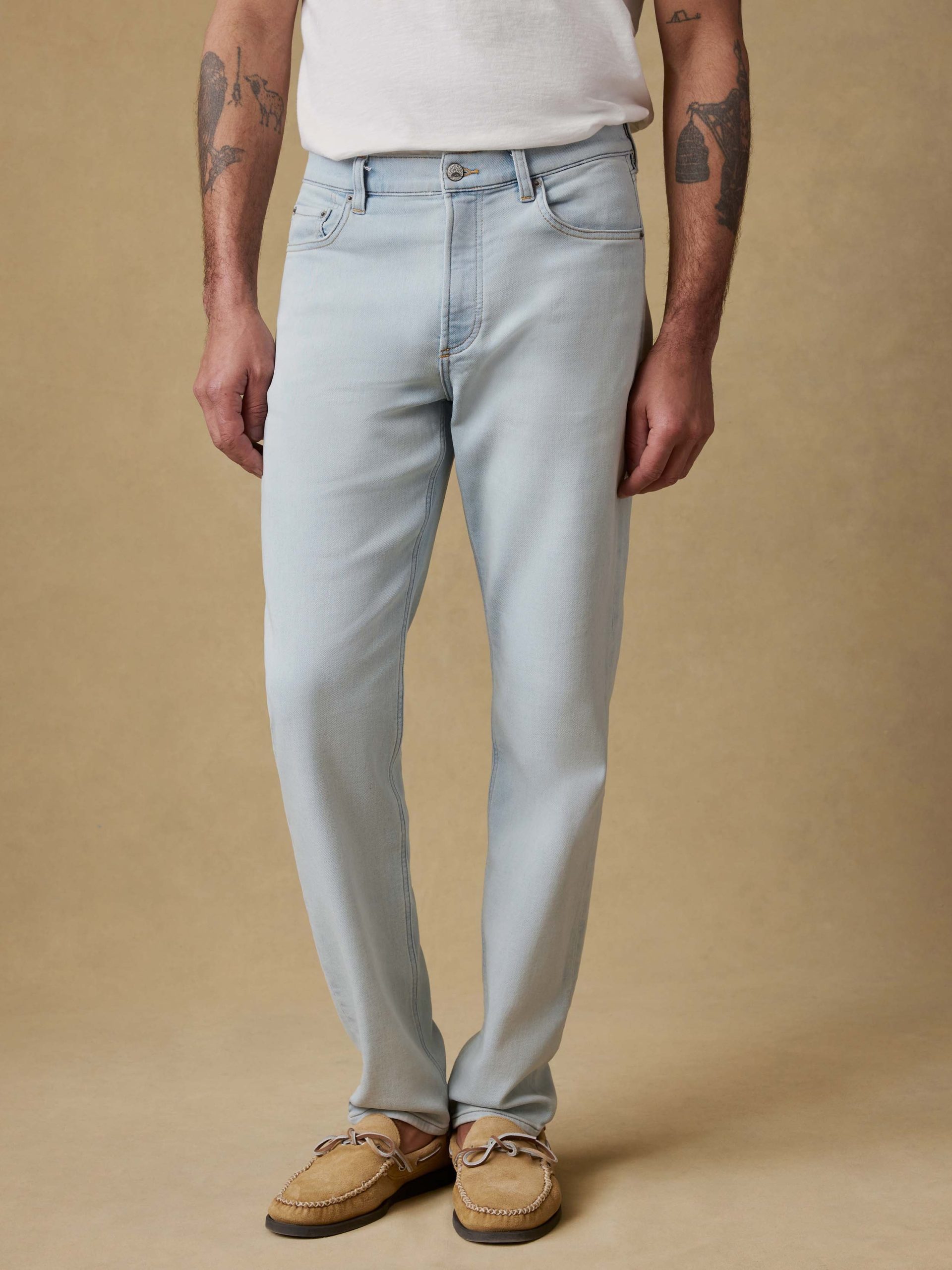 Stretch Terry Indigo 5 Pocket - Riverbend Wash - Image 3