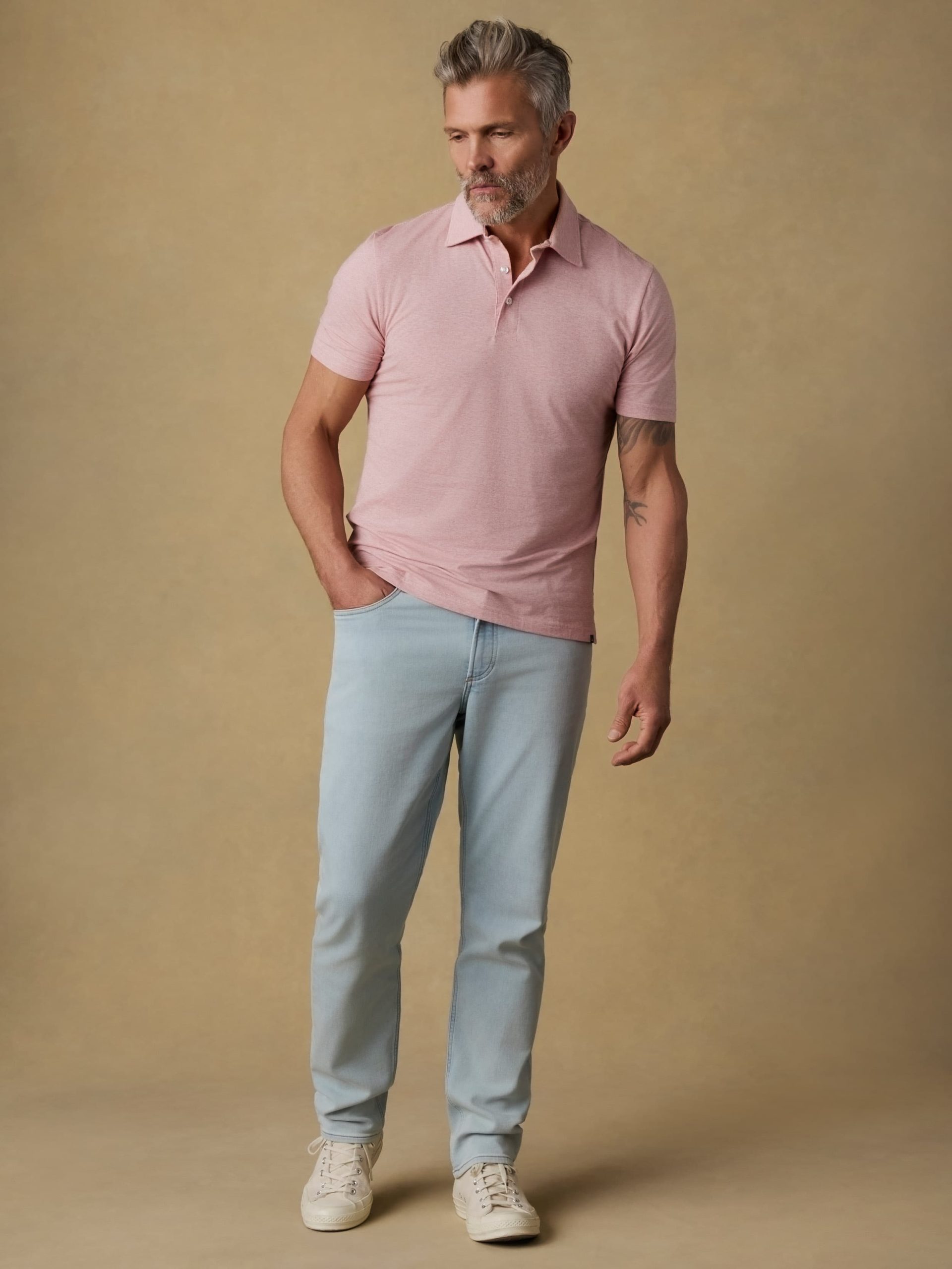 Short-Sleeve Movement? Polo - Ivory Rose Feeder - Image 2