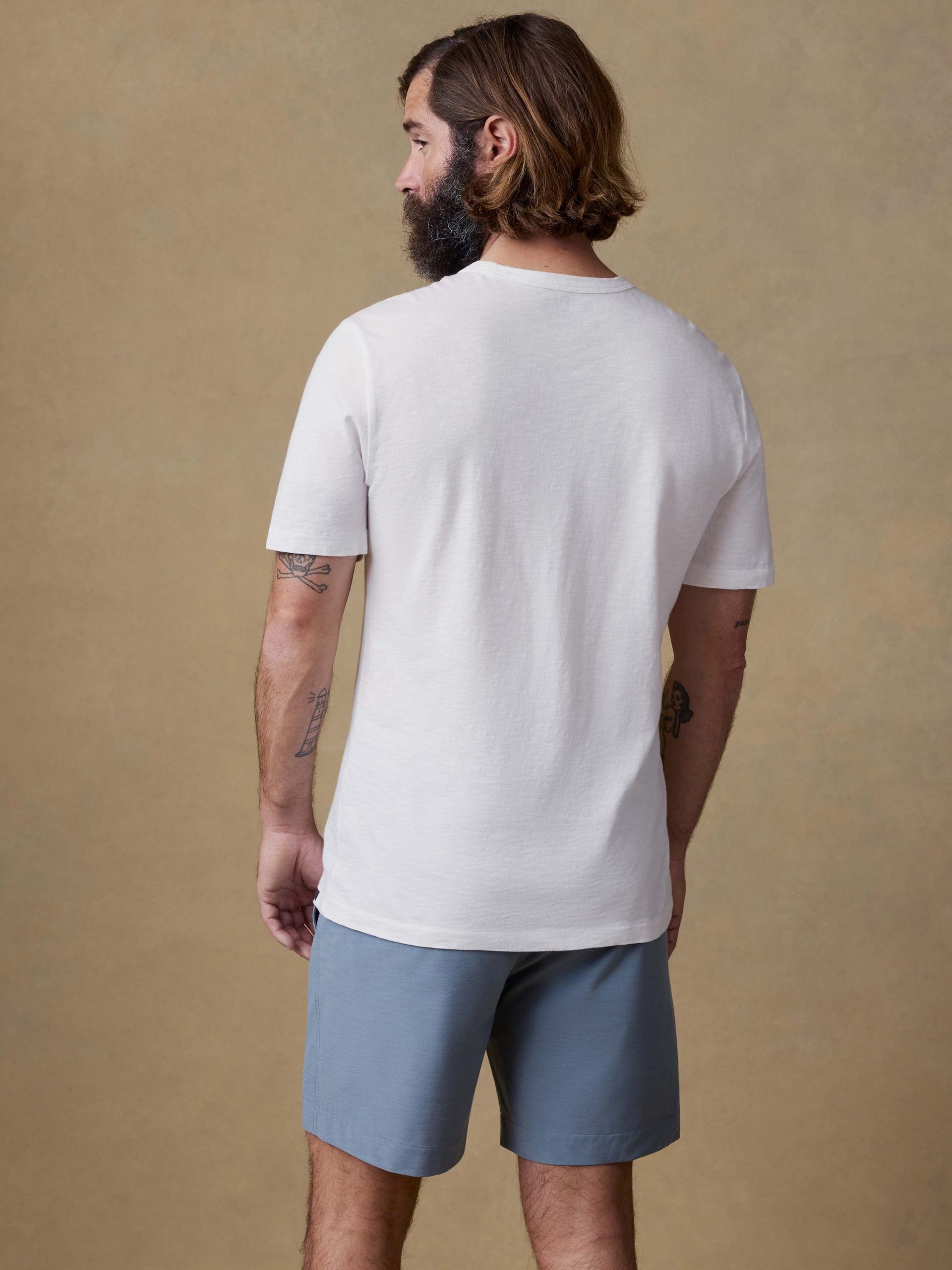 Sunwashed Regenerative Tee - White Surf Stripe - Image 3