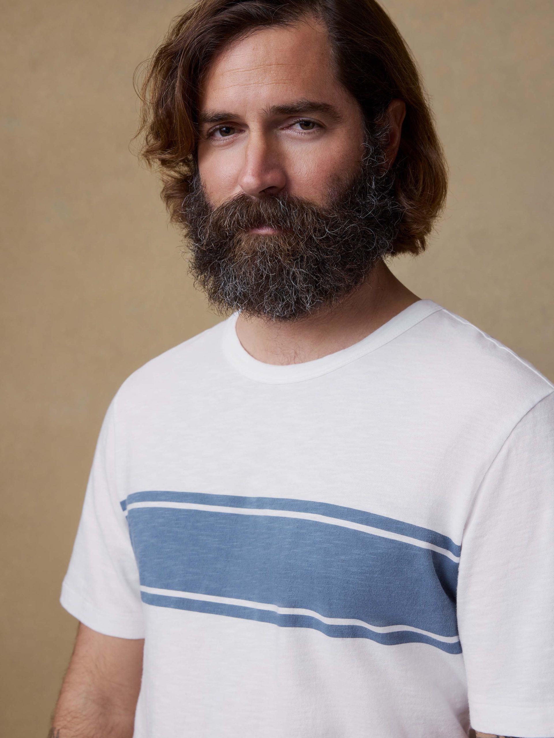 Sunwashed Regenerative Tee - White Surf Stripe - Image 2
