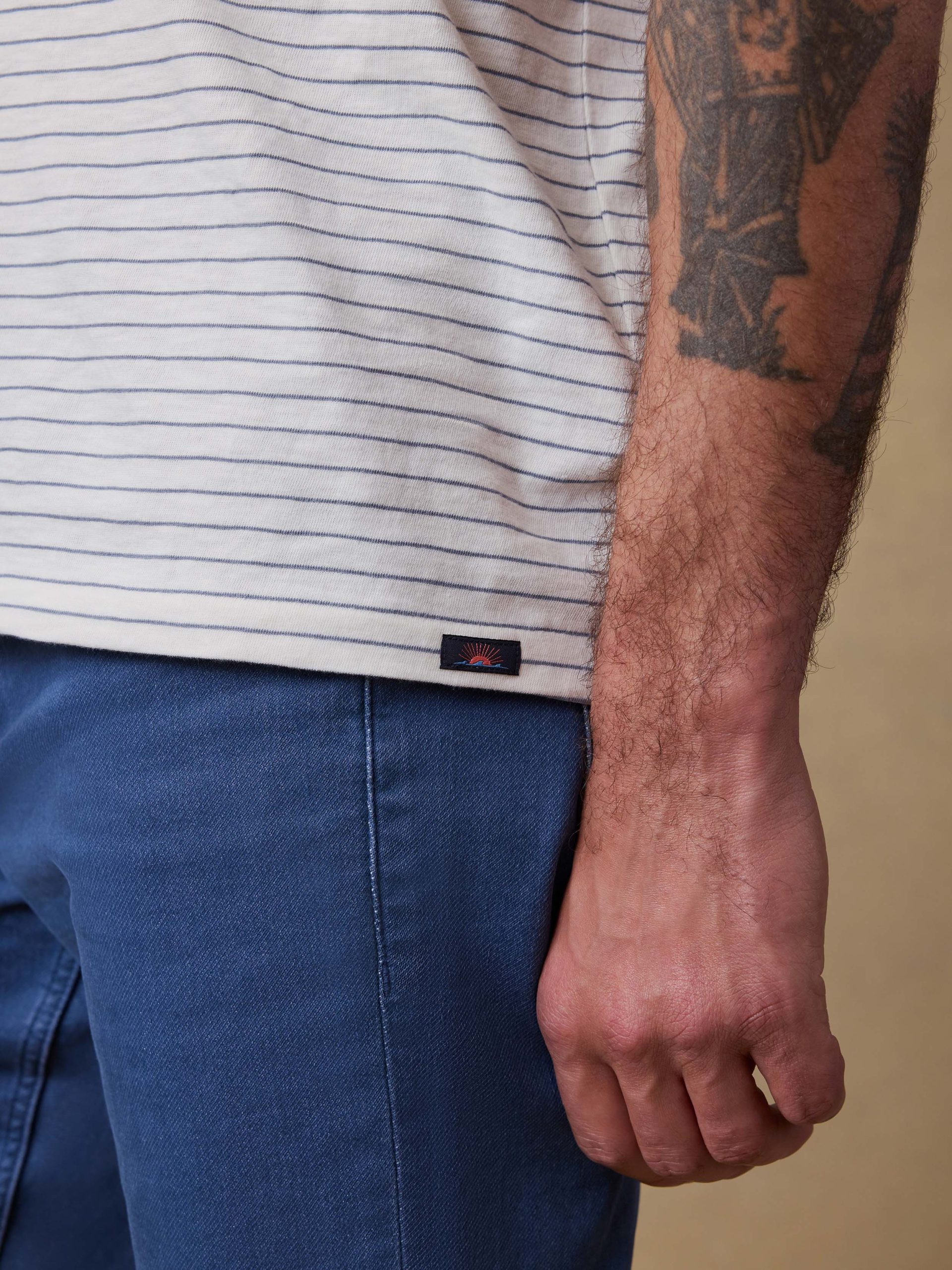 Sunwashed Regenerative Tee - Cream Flint Stripe - Image 5