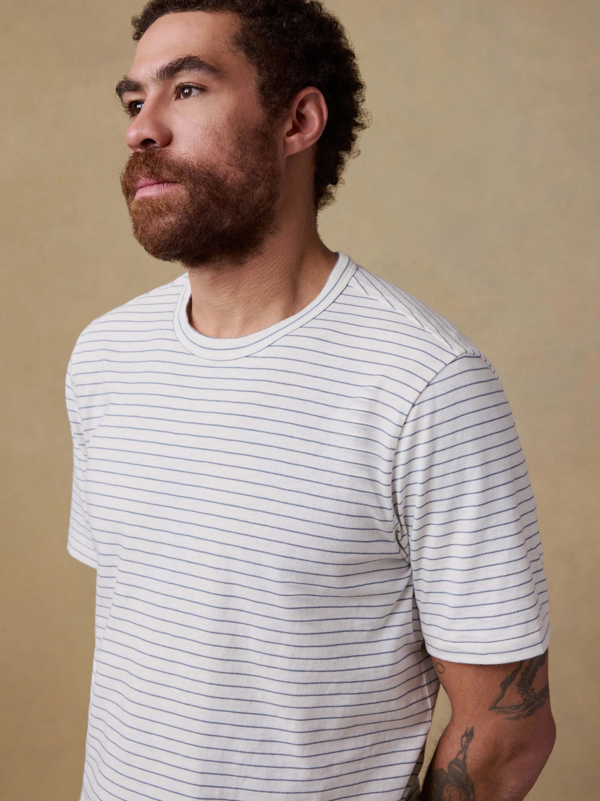Sunwashed Regenerative Tee - Cream Flint Stripe - Image 6