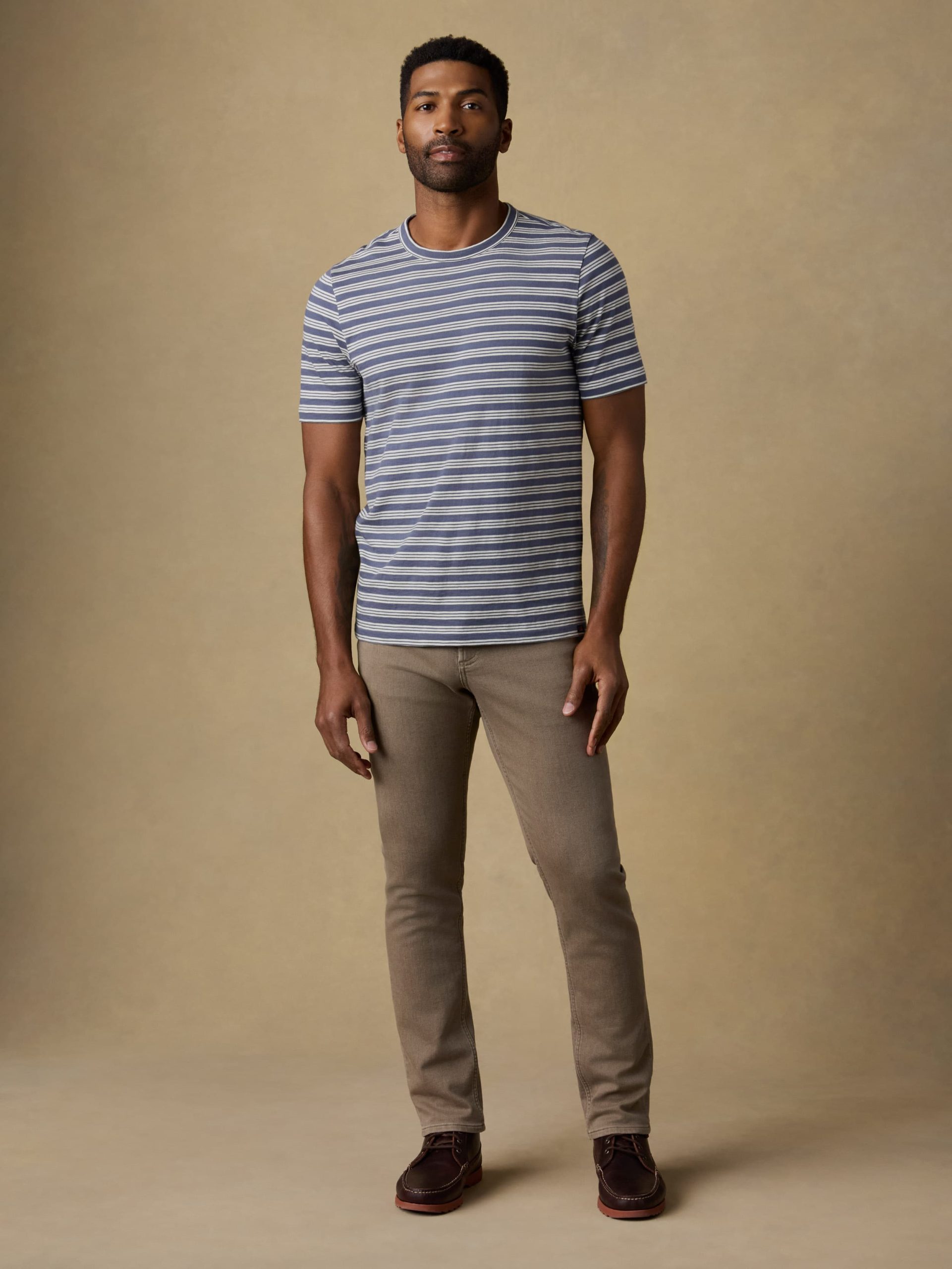 Sunwashed Regenerative Tee - Whitecap Navy Stripe - Image 2