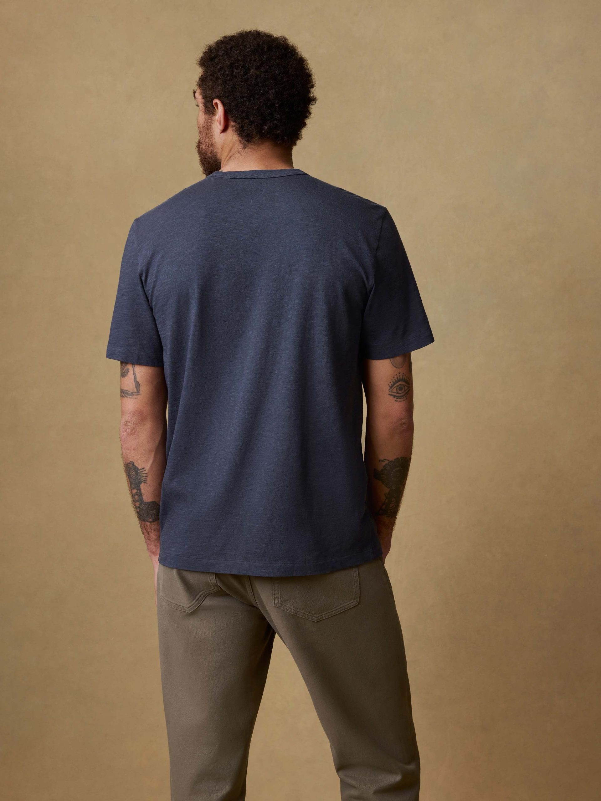 Sunwashed Regenerative Pocket Tee - Dune Navy - Image 3