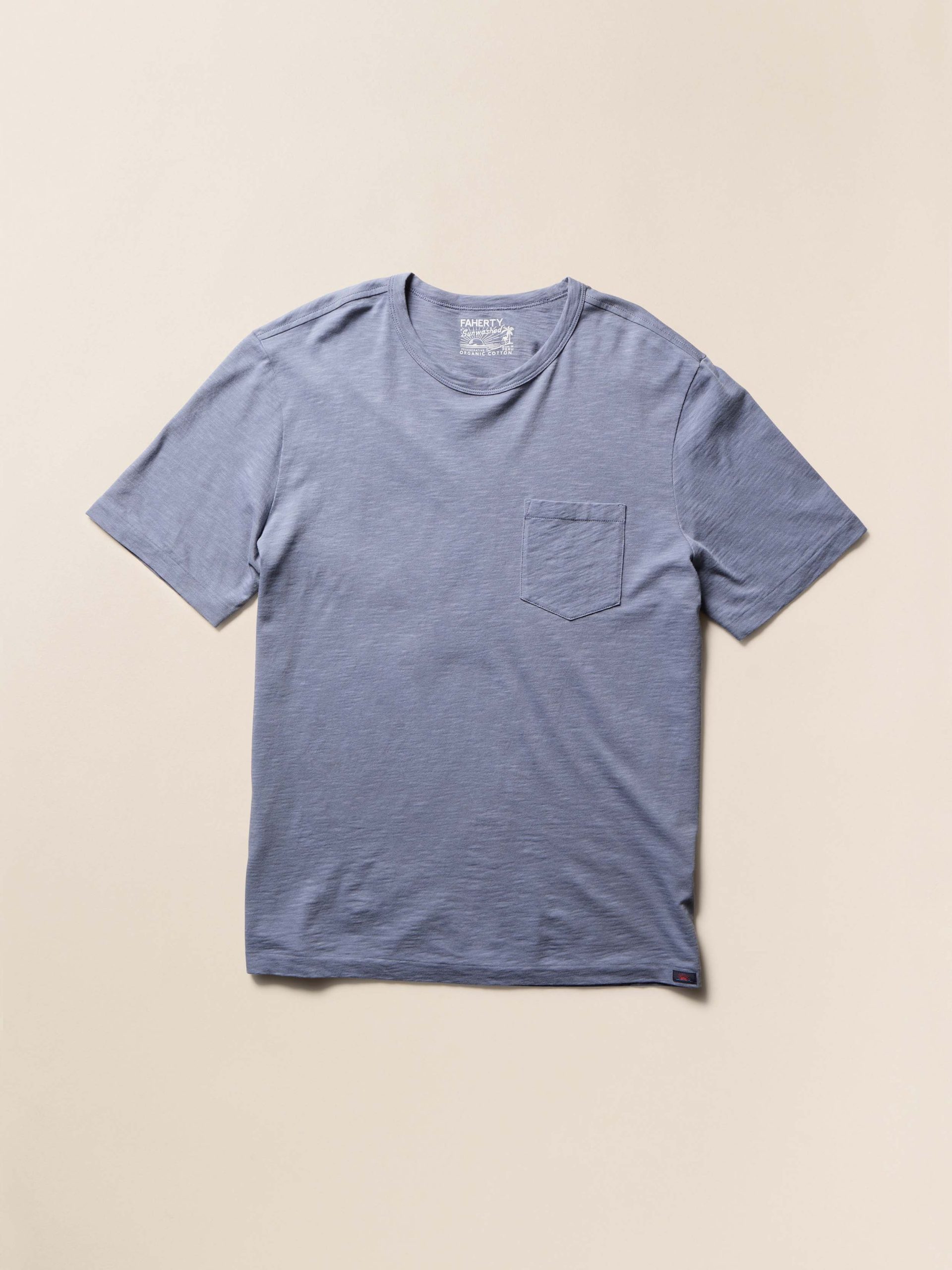 Sunwashed Regenerative Pocket Tee - Flint Sky - Image 6